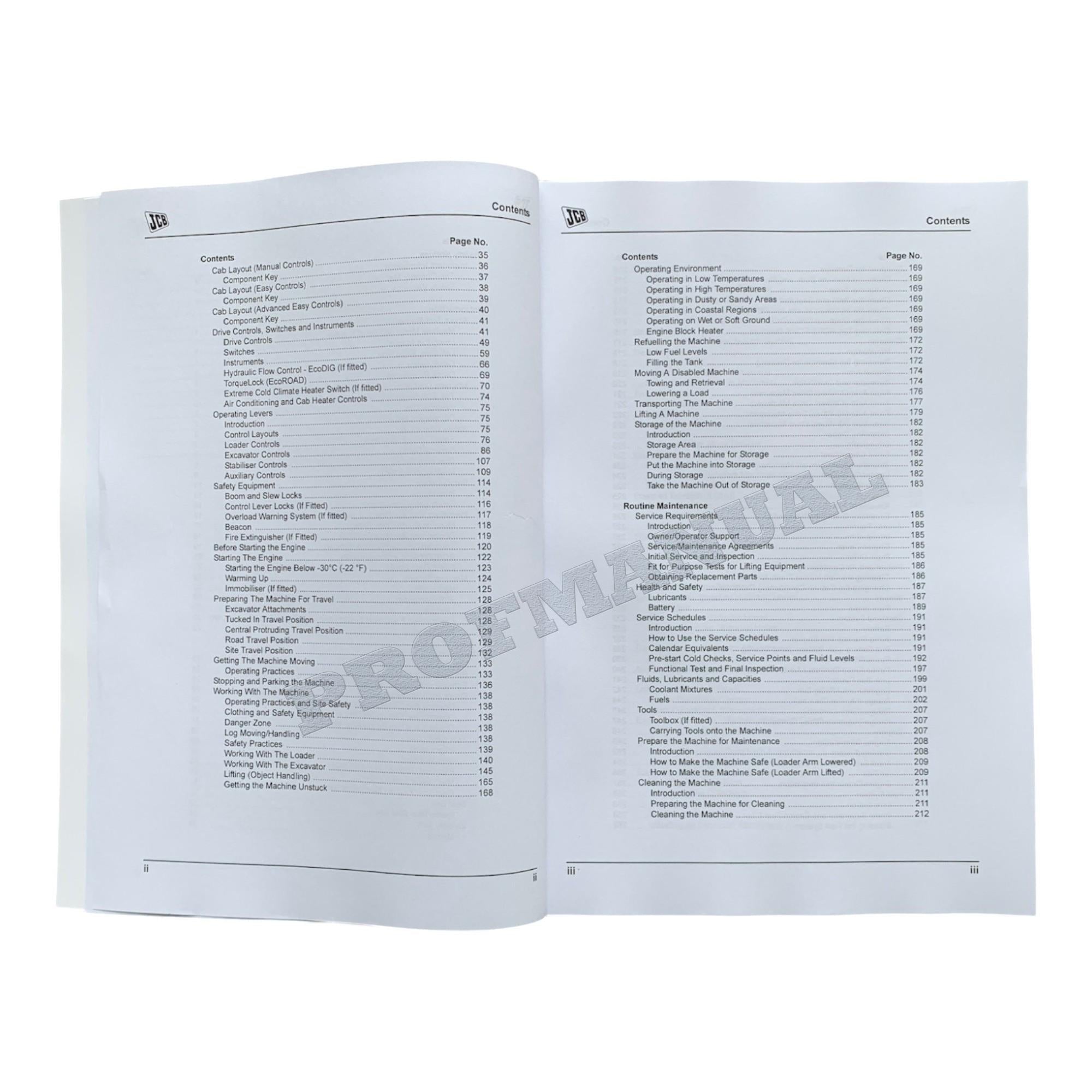 JCB 3CX 4CX ECO TIER 4 ENGINE BACKHOE LOADER Operators Manual