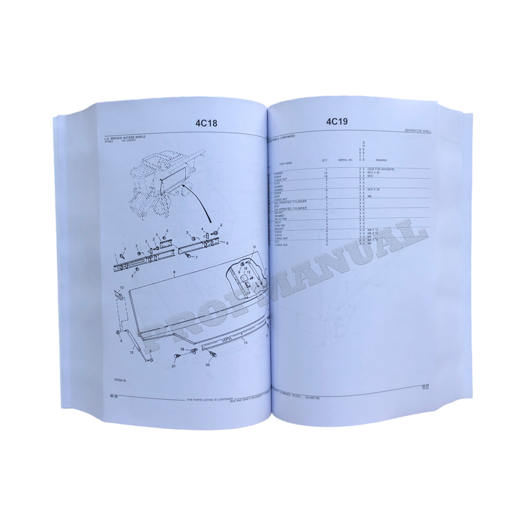 CATÁLOGO DE PIEZAS DE LA COSECHADORA JOHN DEERE 9510 SH9510 MANUAL + ¡BONIFICACIÓN!
