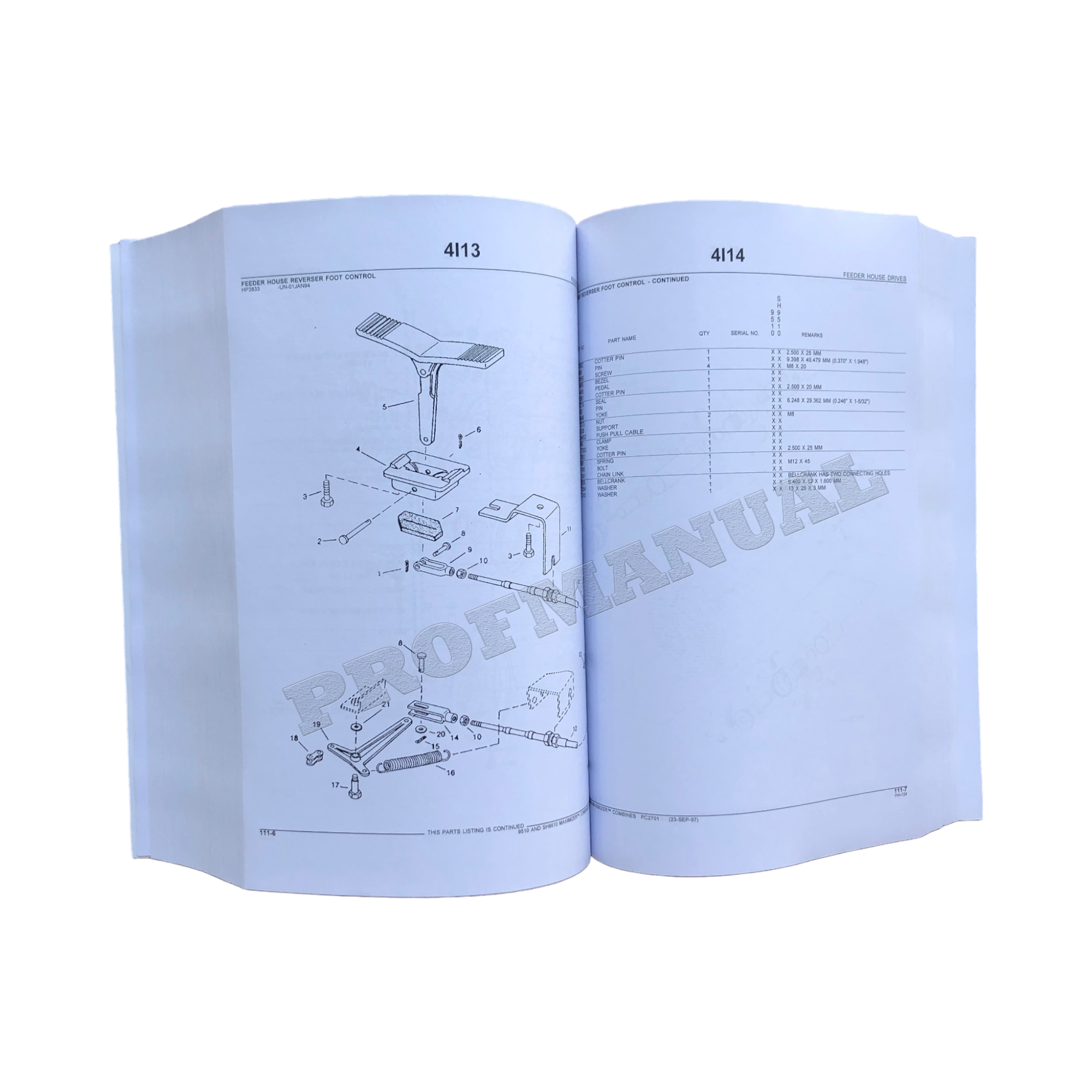 CATÁLOGO DE PIEZAS DE LA COSECHADORA JOHN DEERE 9510 SH9510 MANUAL + ¡BONIFICACIÓN!