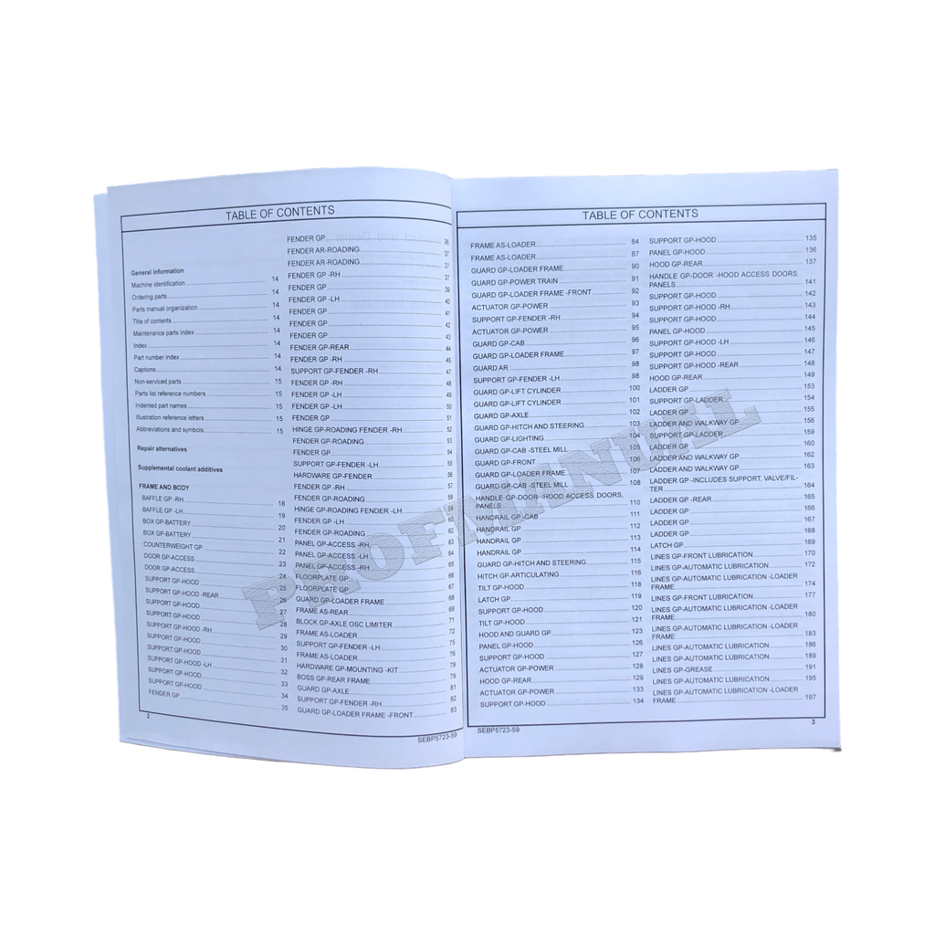 Caterpillar Cat 972K Wheel Loader Parts Catalog Manual SEBP5723