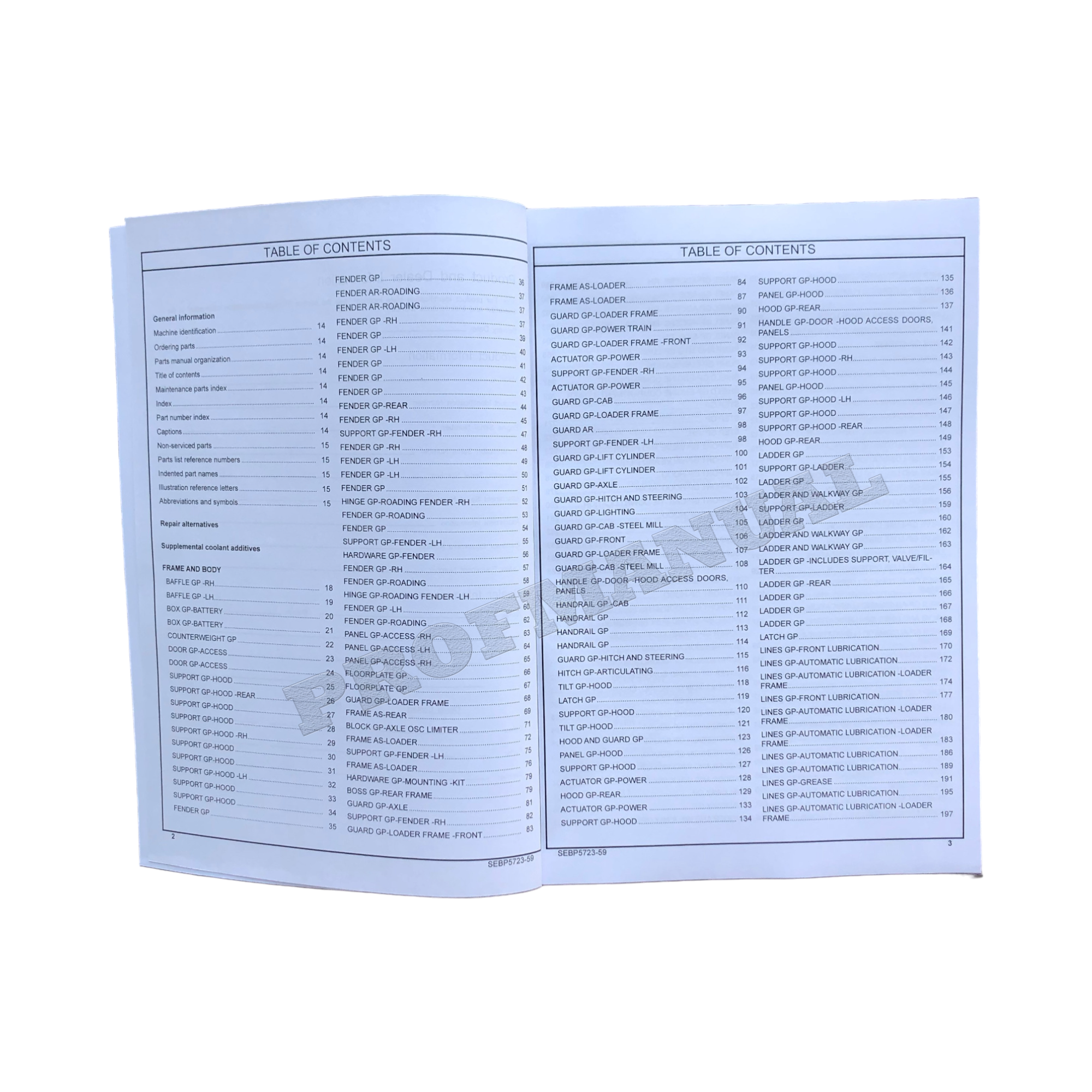 Caterpillar Cat 972K Wheel Loader Parts Catalog Manual SEBP5723