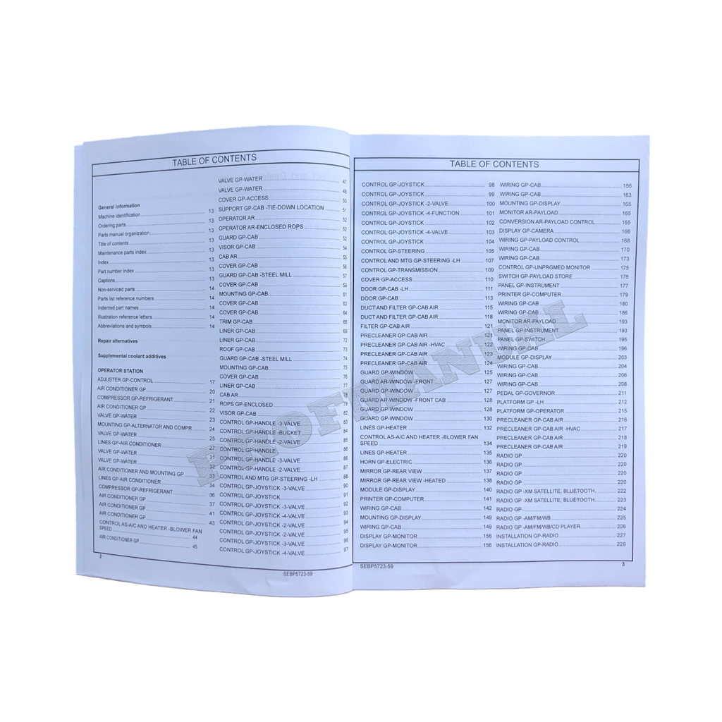 Caterpillar Cat 972K Wheel Loader Parts Catalog Manual SEBP5723