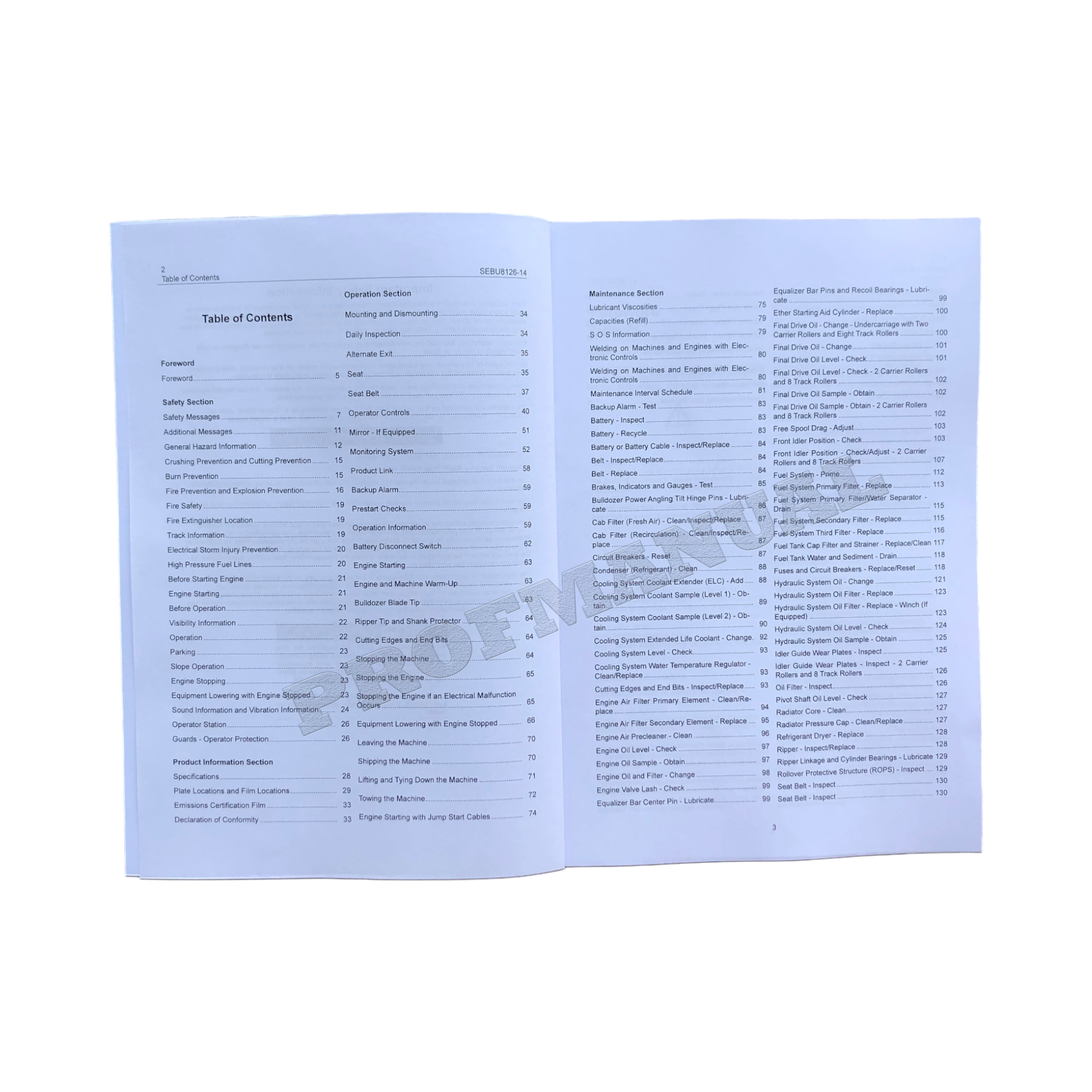 Caterpillar D6K Track Type Tractor Operators Maintenance Manual