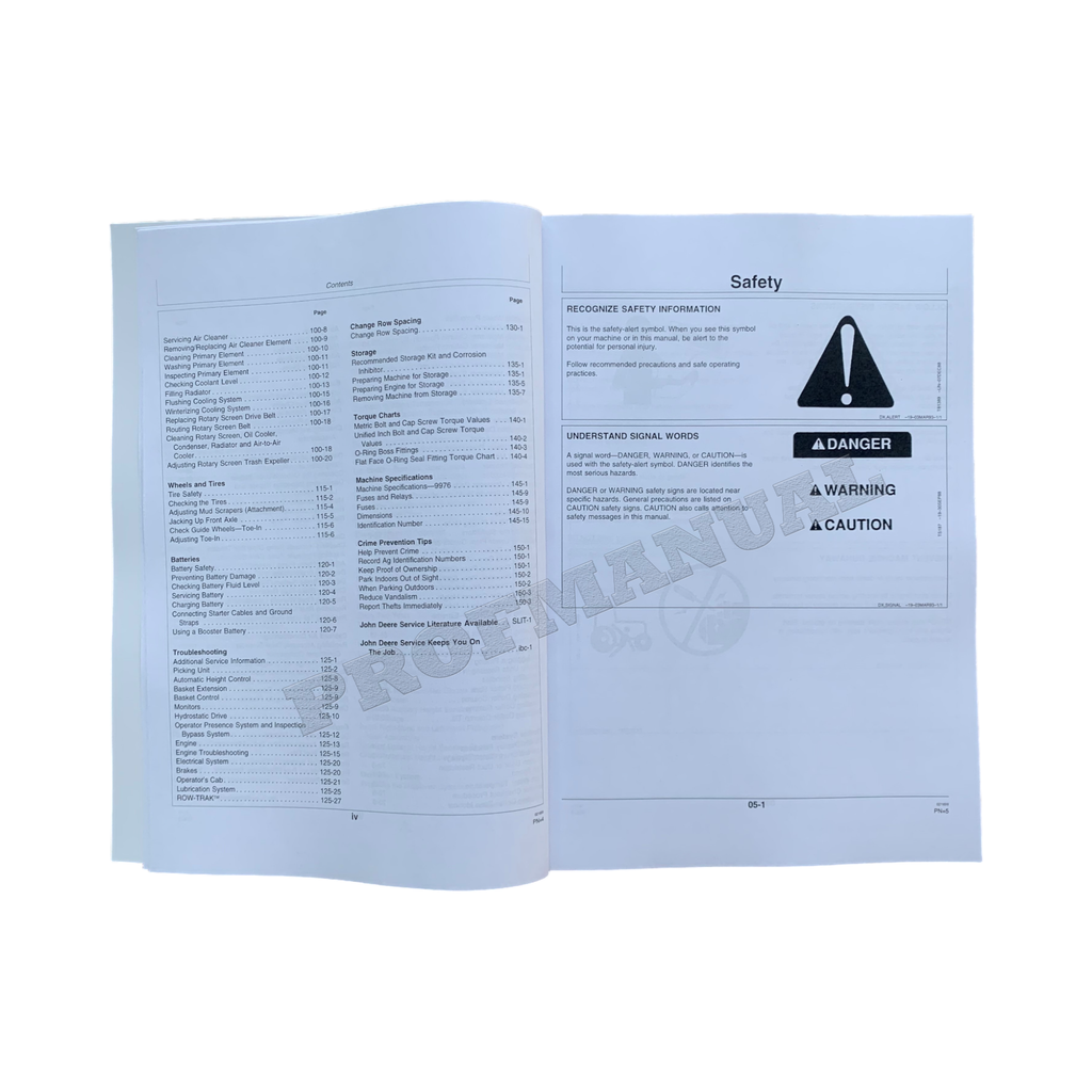 JOHN DEERE 9976 MANUAL DEL OPERADOR DE LA RECOLECTORA DE ALGODÓN N.° 5