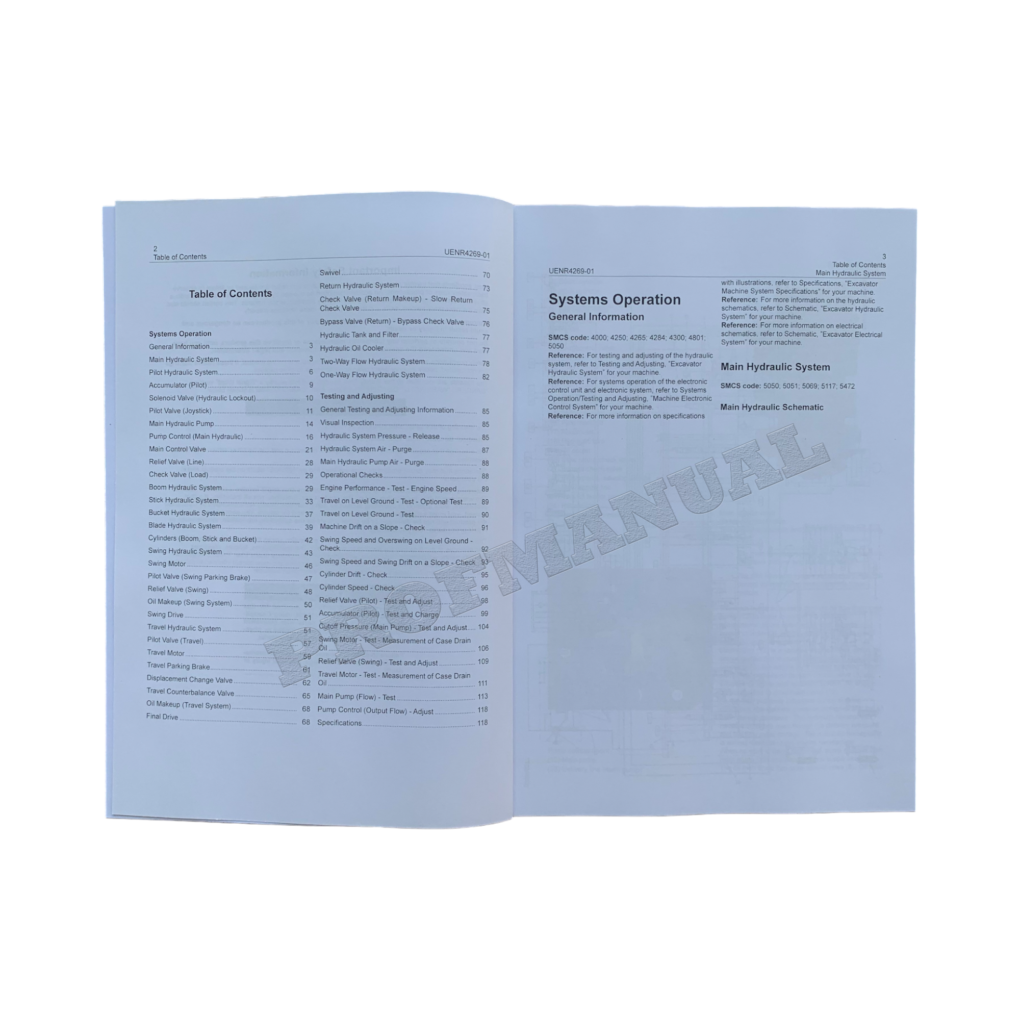 Caterpillar 308E 308E2 Excavator Operation Testing Adjusting Service Manual Specification