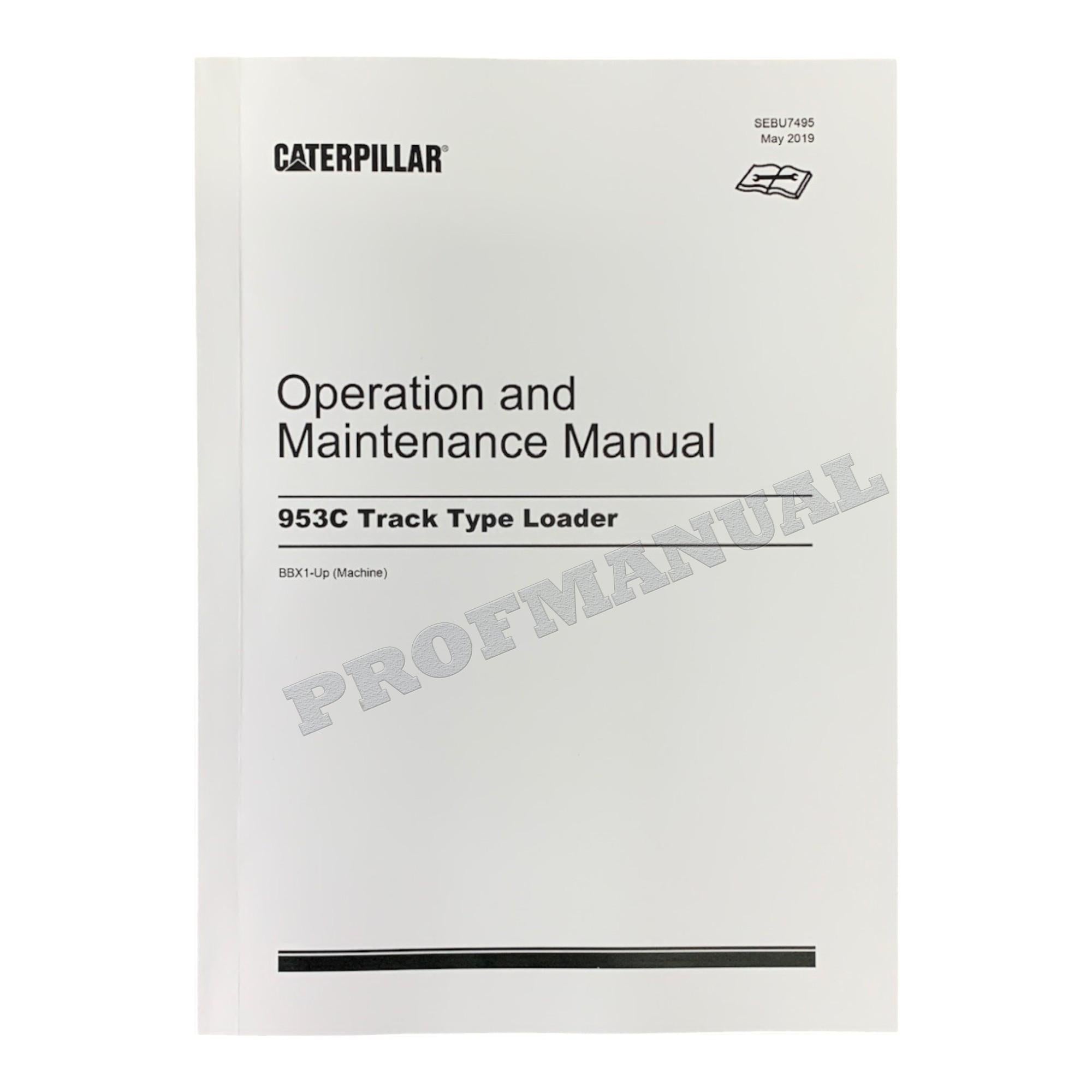 Manual de mantenimiento del operador del cargador de cadenas Caterpillar 953C