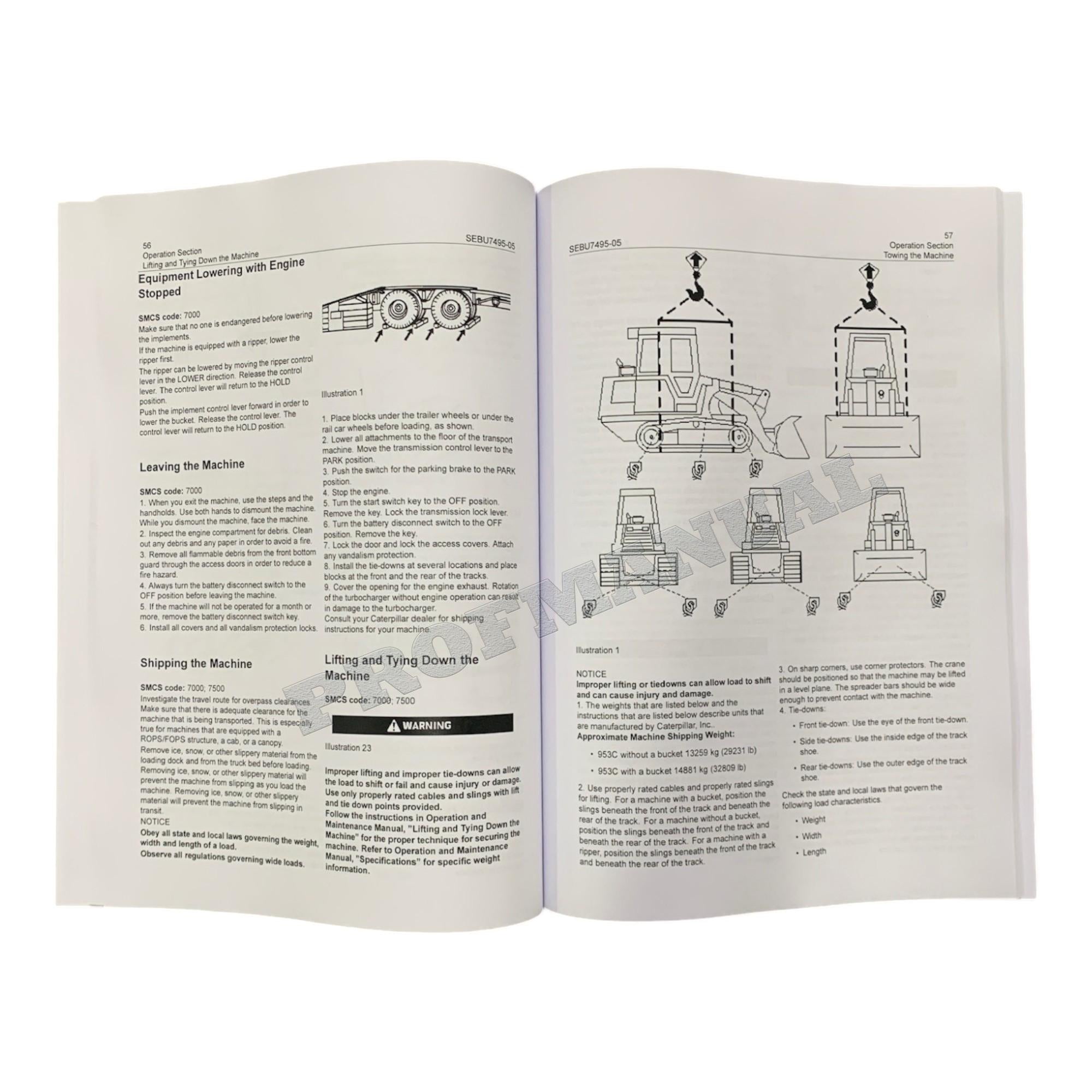 Manual de mantenimiento del operador del cargador de cadenas Caterpillar 953C
