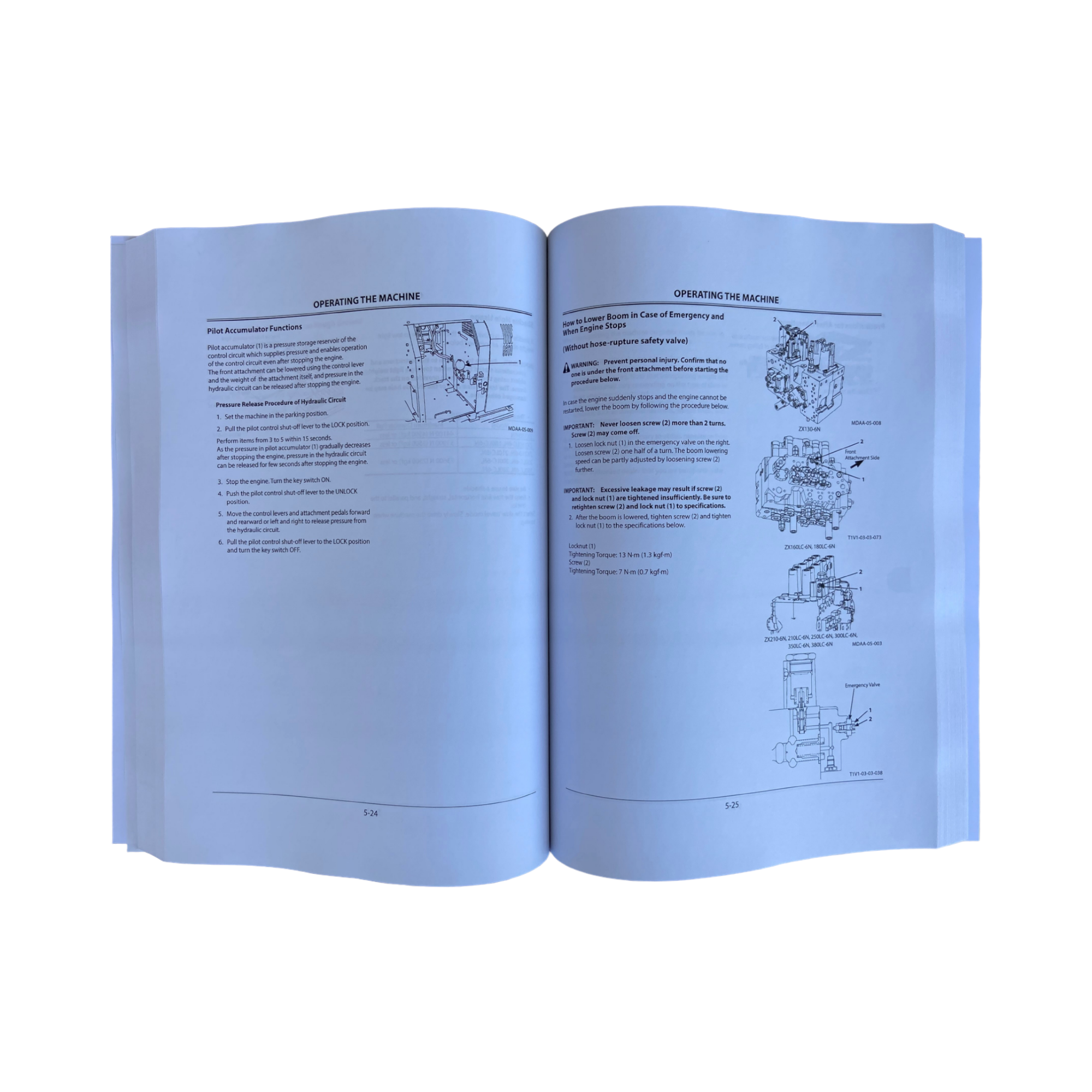 HITACHI ZAXIS ZX 130-6N 160LC-6N 180LC-6N 210-6N 210LC-6N 250LC-6N 300LC-6N 350LC-6N 380LC-6N EXCAVATOR OPERATORS MANUAL