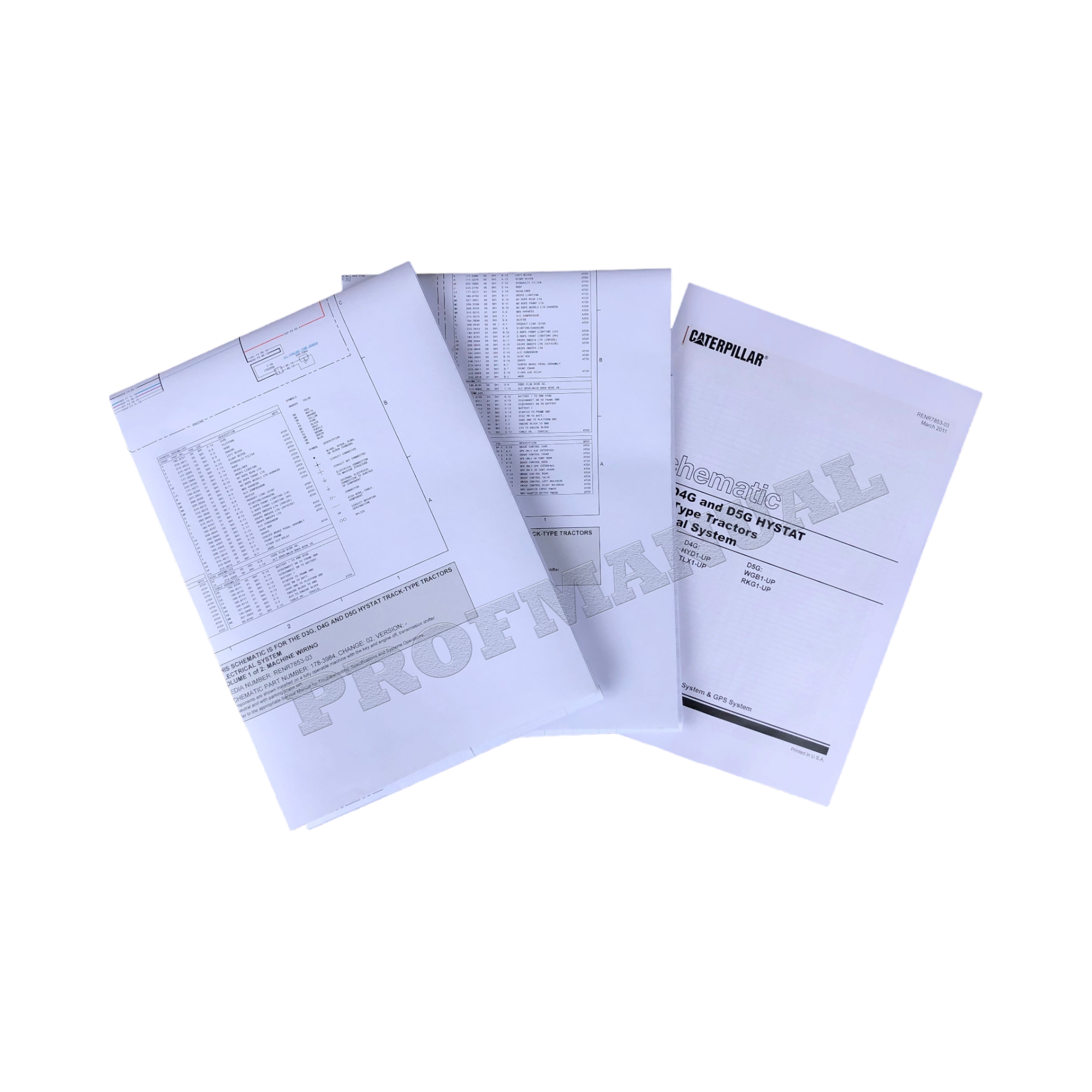 Manual de servicio del esquema eléctrico del tractor Caterpillar CAT D3G D4G D5G RENR7853