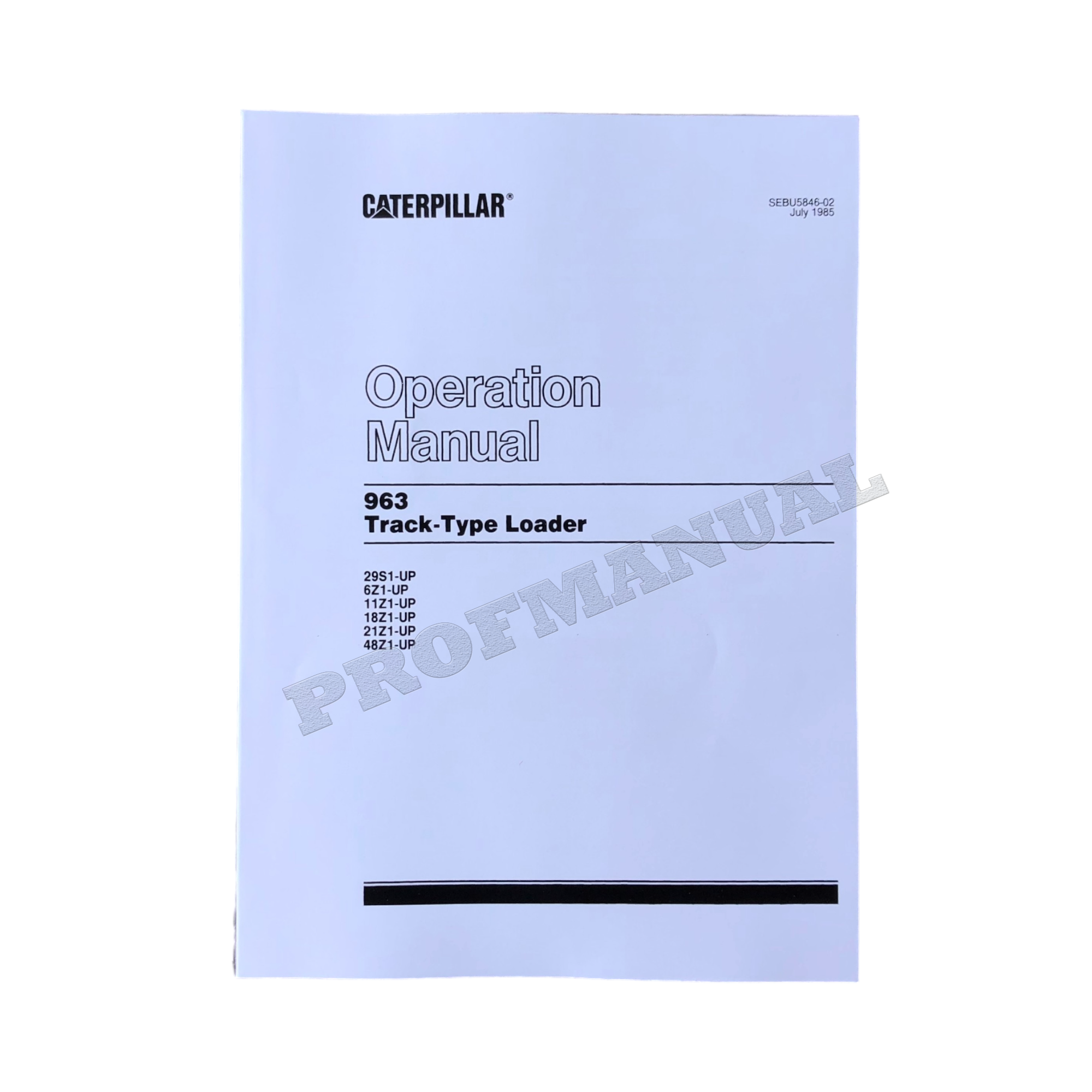Manual del operador del cargador de cadenas Caterpillar 963