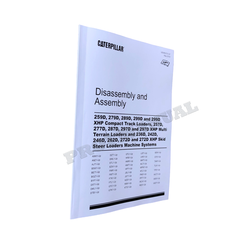 Manual de servicio del cargador Caterpillar 297D 236D 242D 246D 262D 272D Desmontaje Montaje