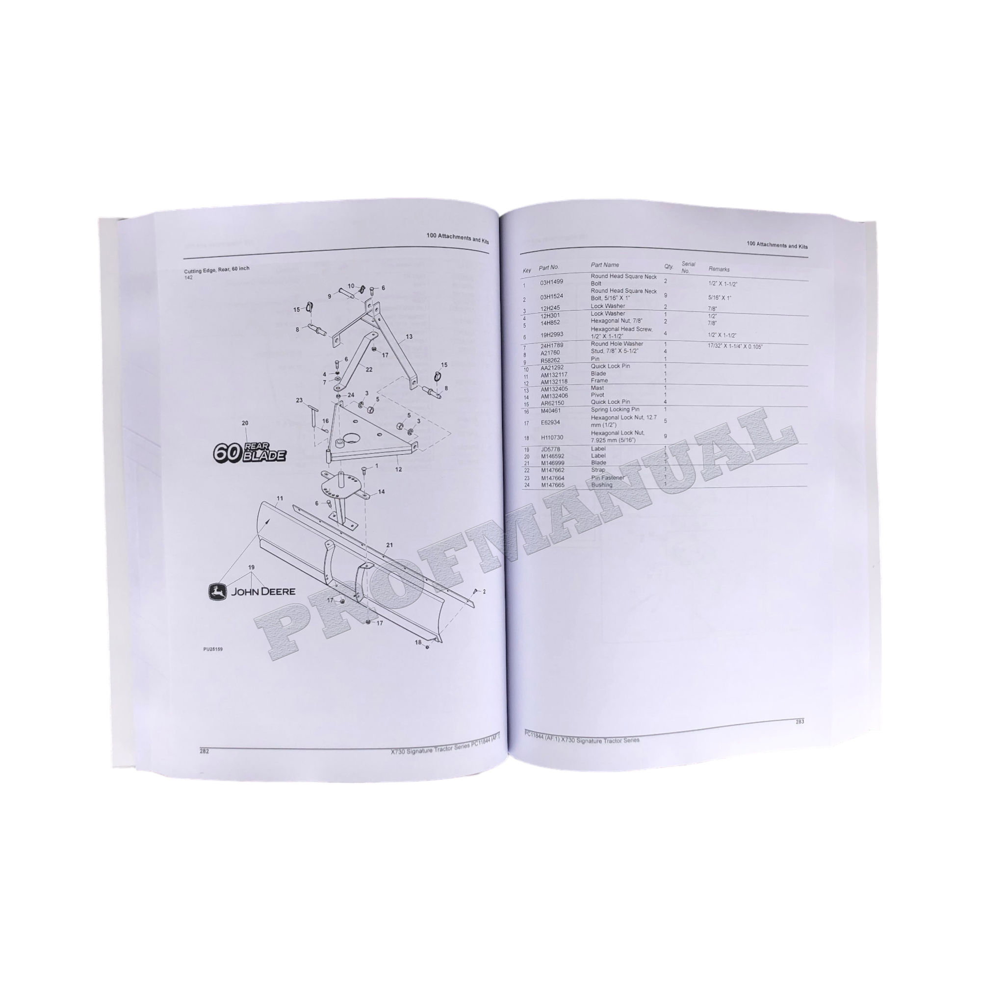 CATÁLOGO DE PIEZAS DEL TRACTOR JOHN DEERE X730 MANUAL + ¡BONIFICACIÓN!