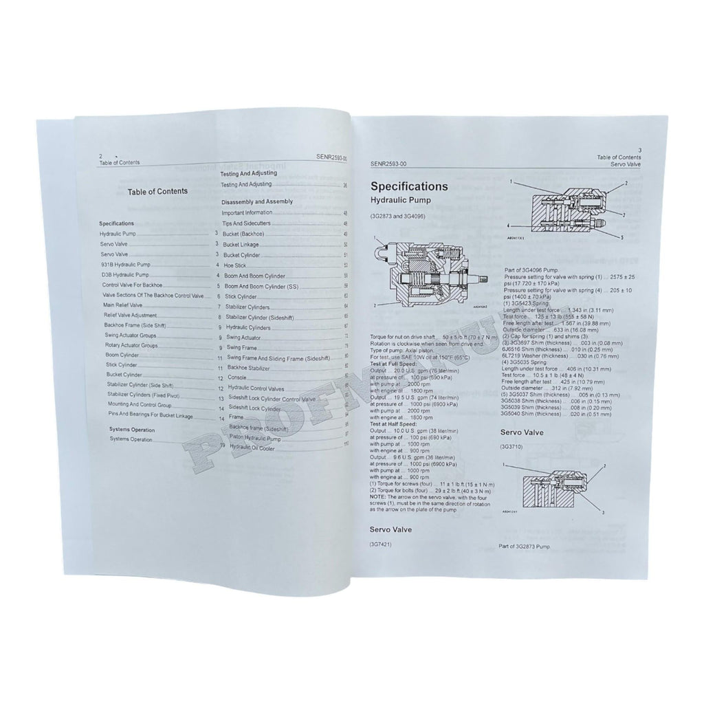Caterpillar CAT D3B 931B BACKHOE LOADER Manual Disassembly Assembly