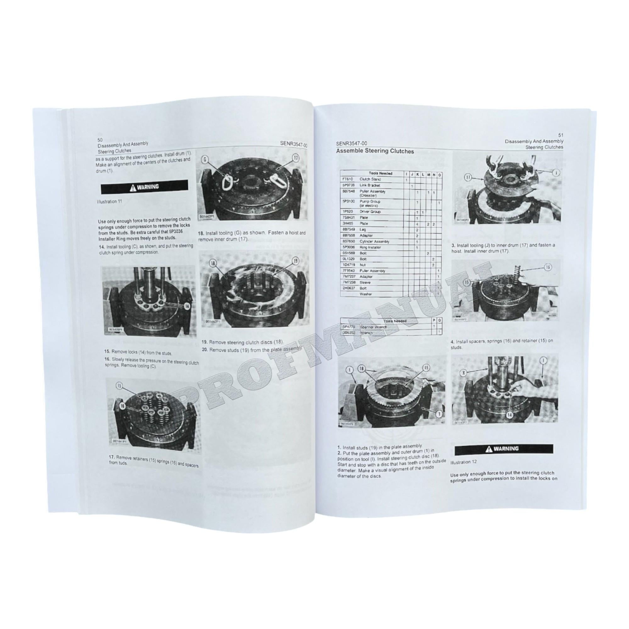 Caterpillar CAT D4B TRACTOR 935B LOADER POWER TRAIN Manual Disassembly Assembly