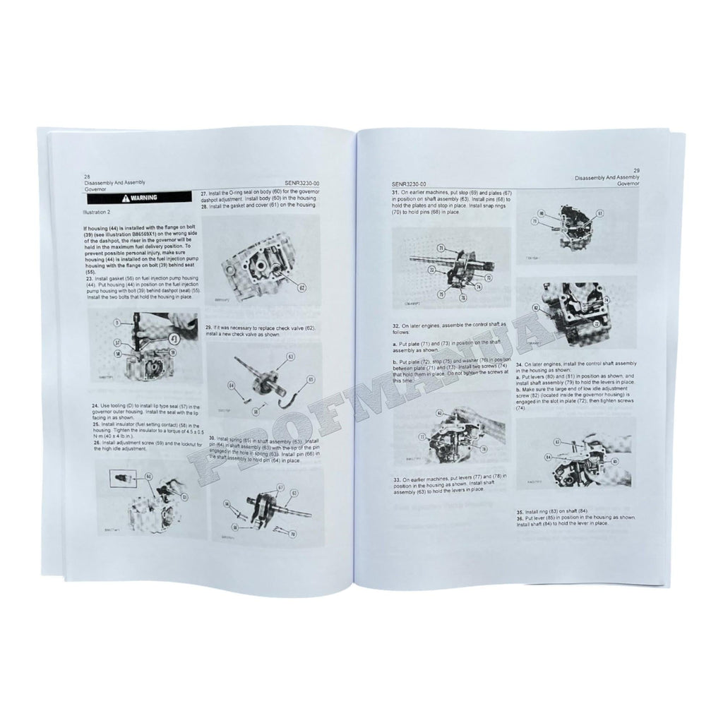 Caterpillar 3204 VEHICULAR ENGINE Full Service Manual *Send serial number