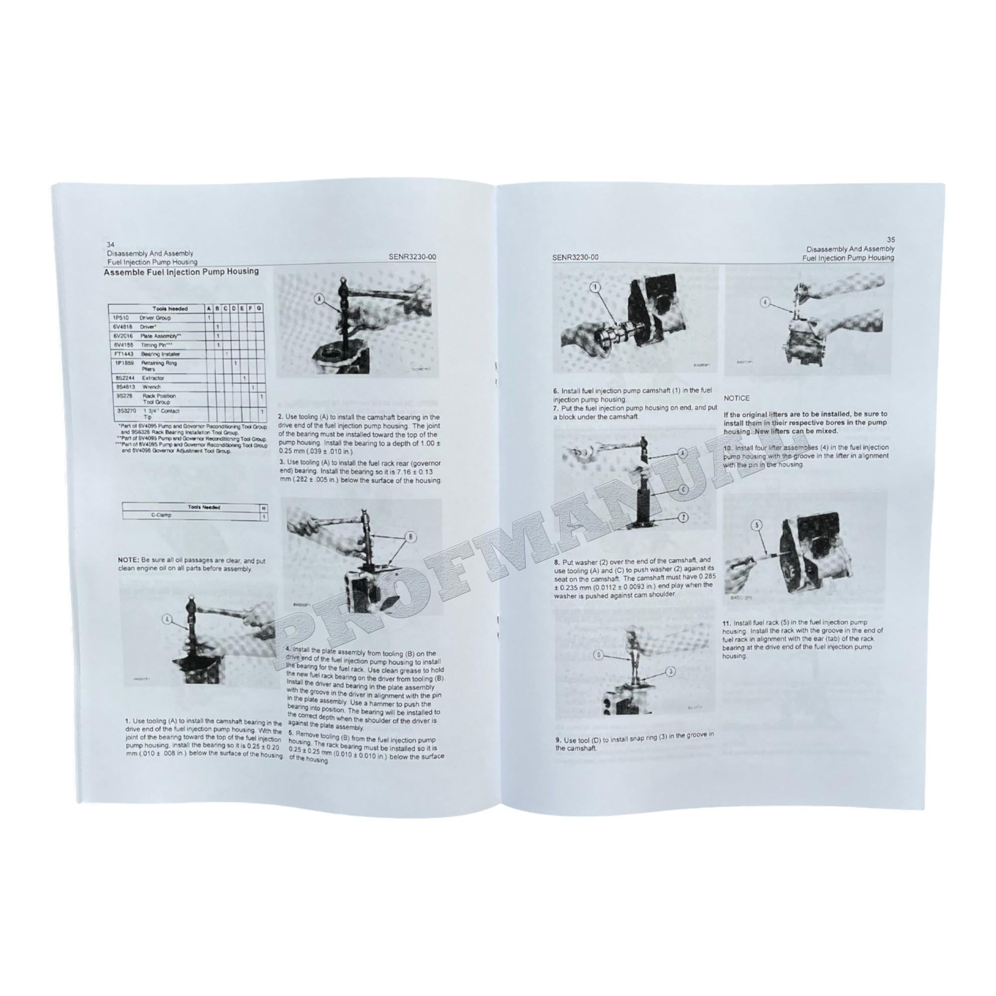 Caterpillar Cat 3204 VEHICULAR Engine Disassembly Assembly Manual
