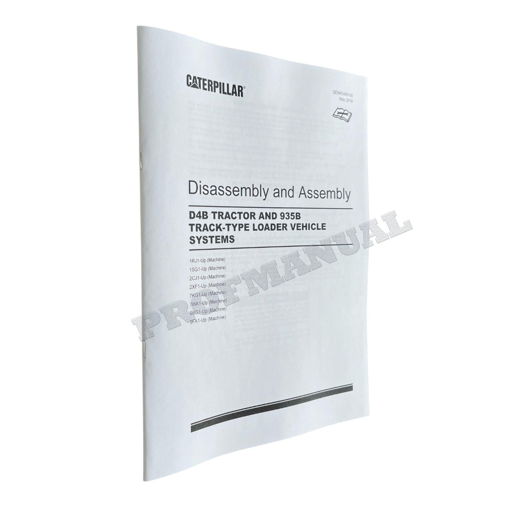 Caterpillar D4B TRACTOR 935B LOADER VEHICLE SYSTEM Manual Disassembly Assembly