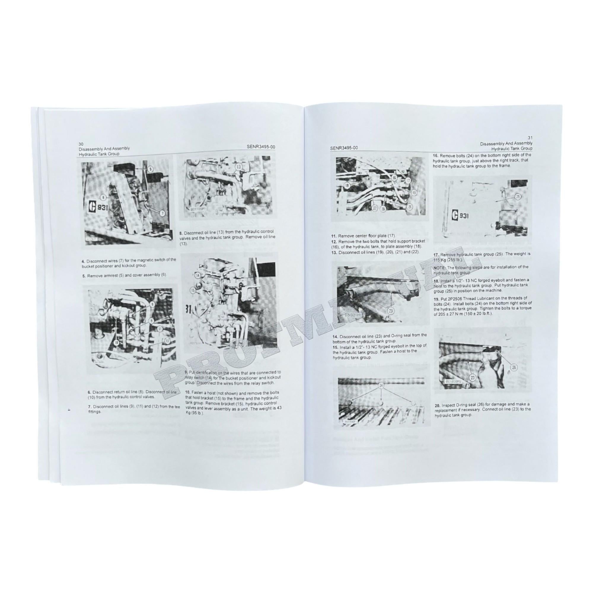 Caterpillar D4B TRACTOR 935B LOADER VEHICLE SYSTEM Manual Disassembly Assembly