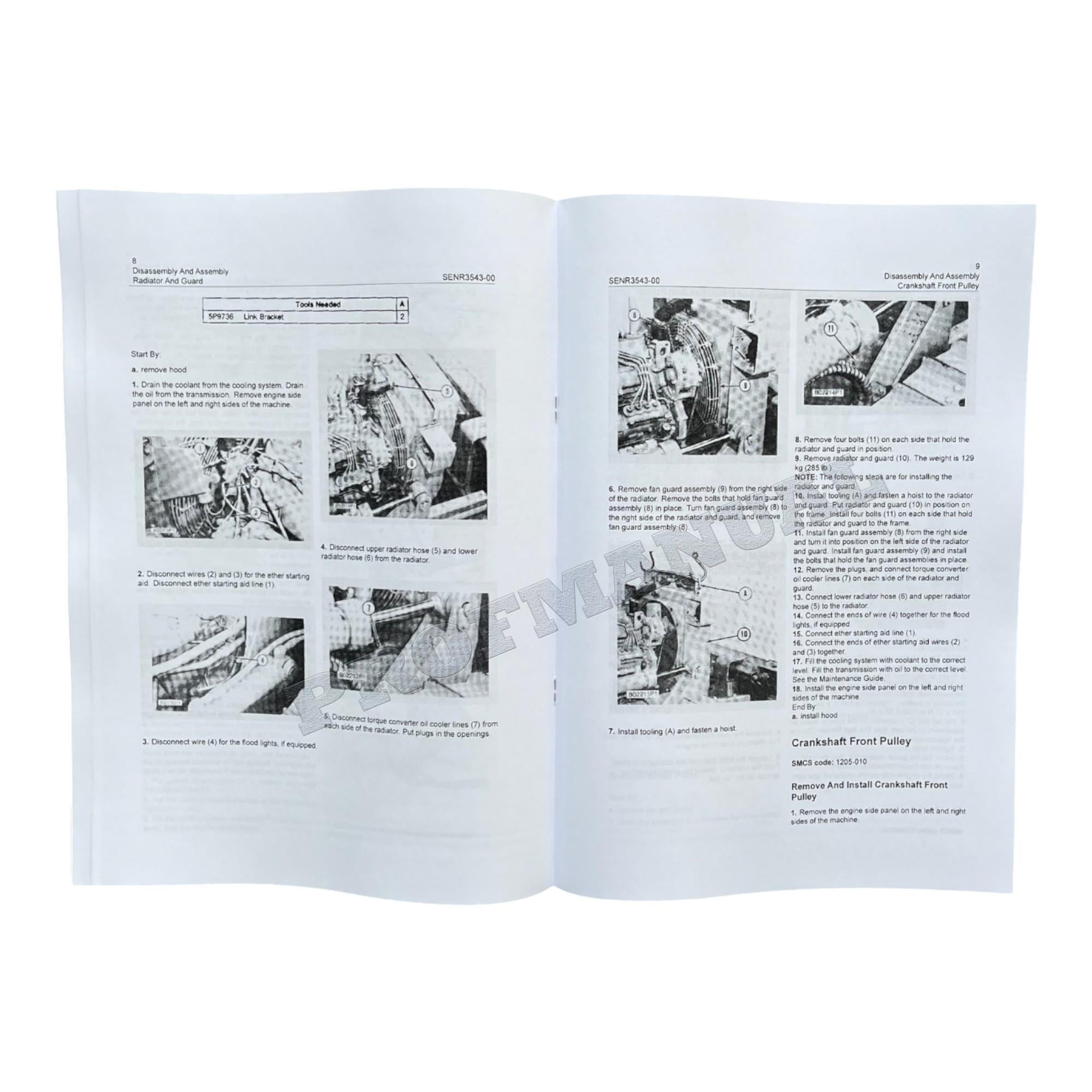 Caterpillar 3204 ENGINE SUPPLEMENT D4B 935B TRACTOR Manual Disassembly Assembly