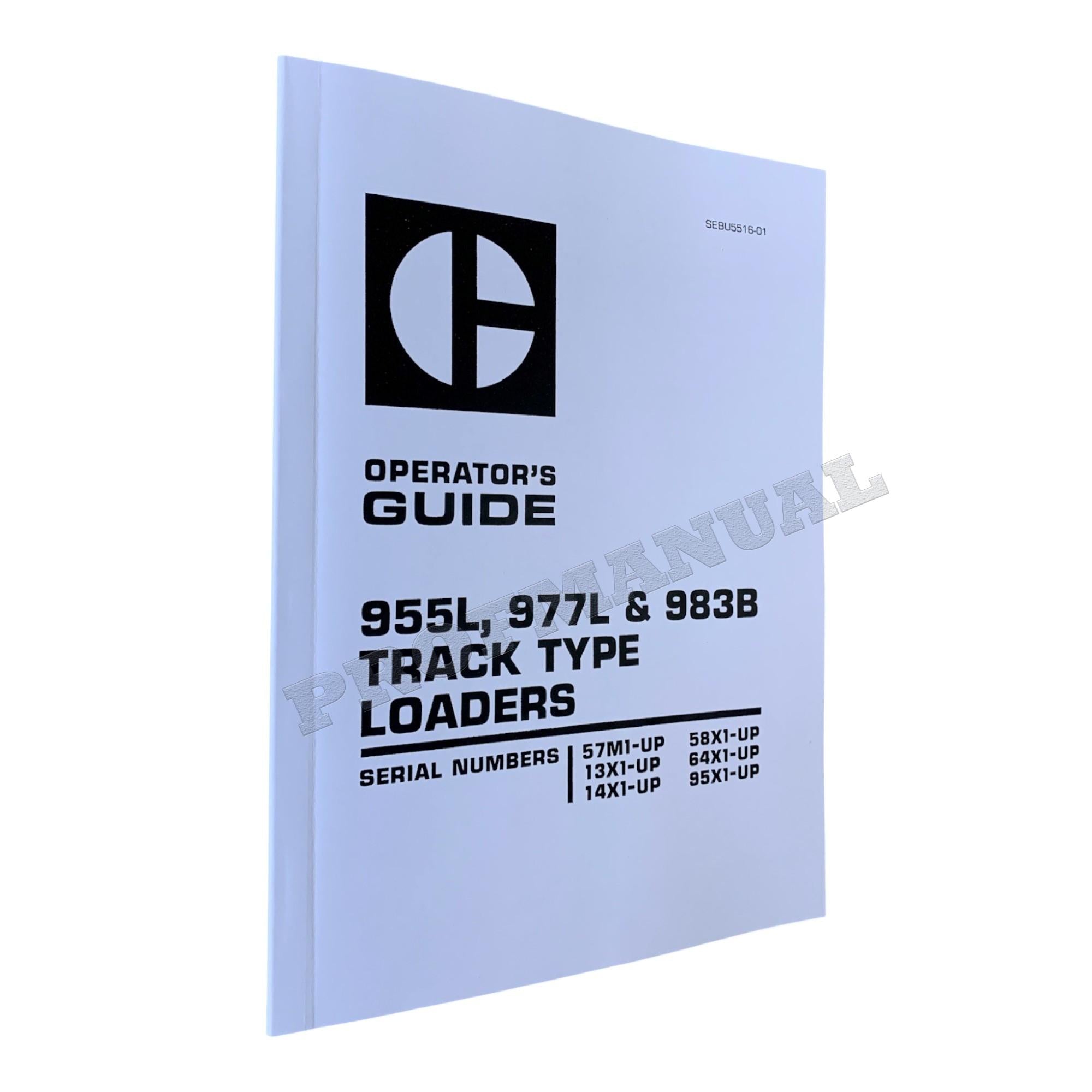Manual del operador del cargador de cadenas Caterpillar 955L, 977L y 983B