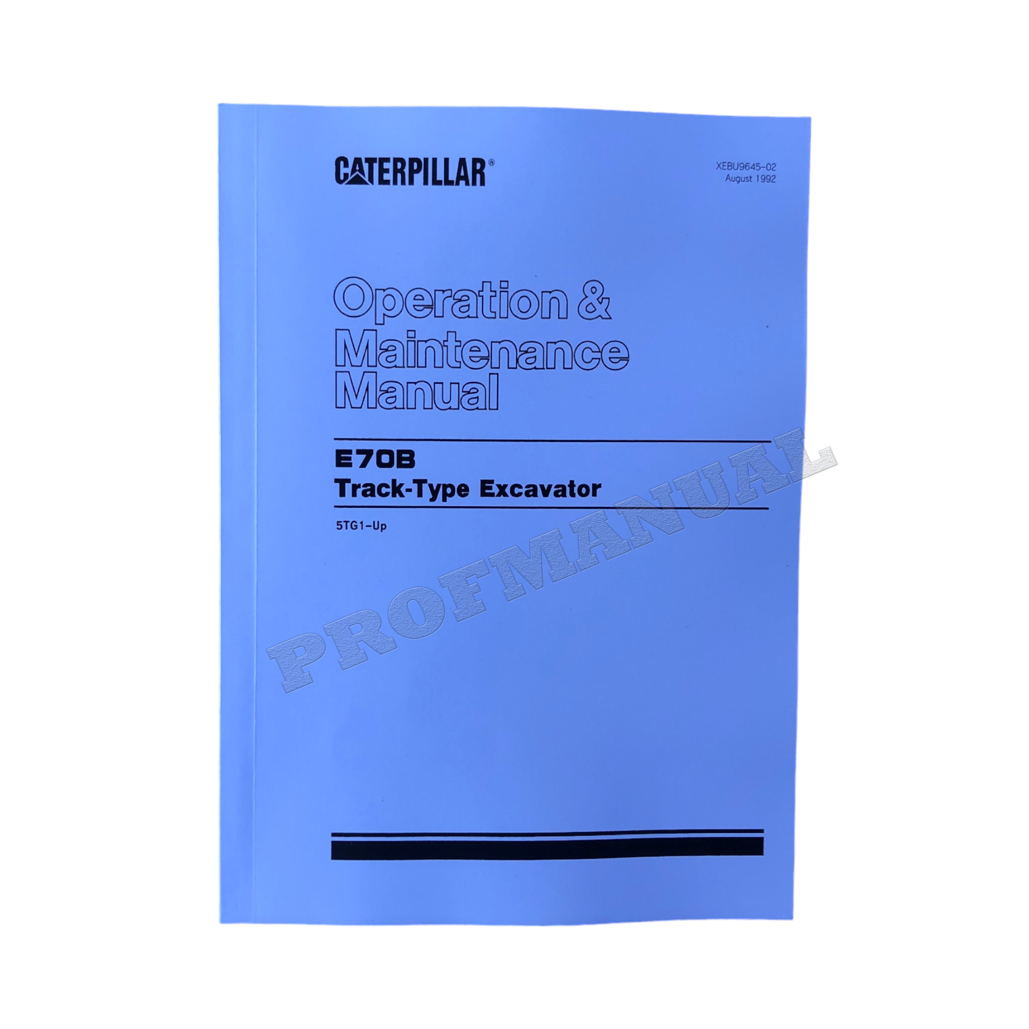 Manual de mantenimiento del operador de la excavadora de cadenas Caterpillar E70B