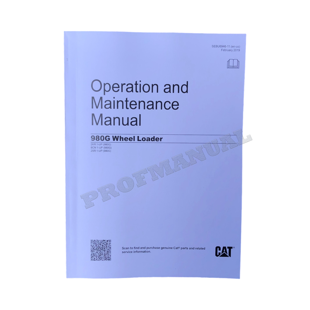Manual de mantenimiento del operador de la cargadora de ruedas Caterpillar 980G