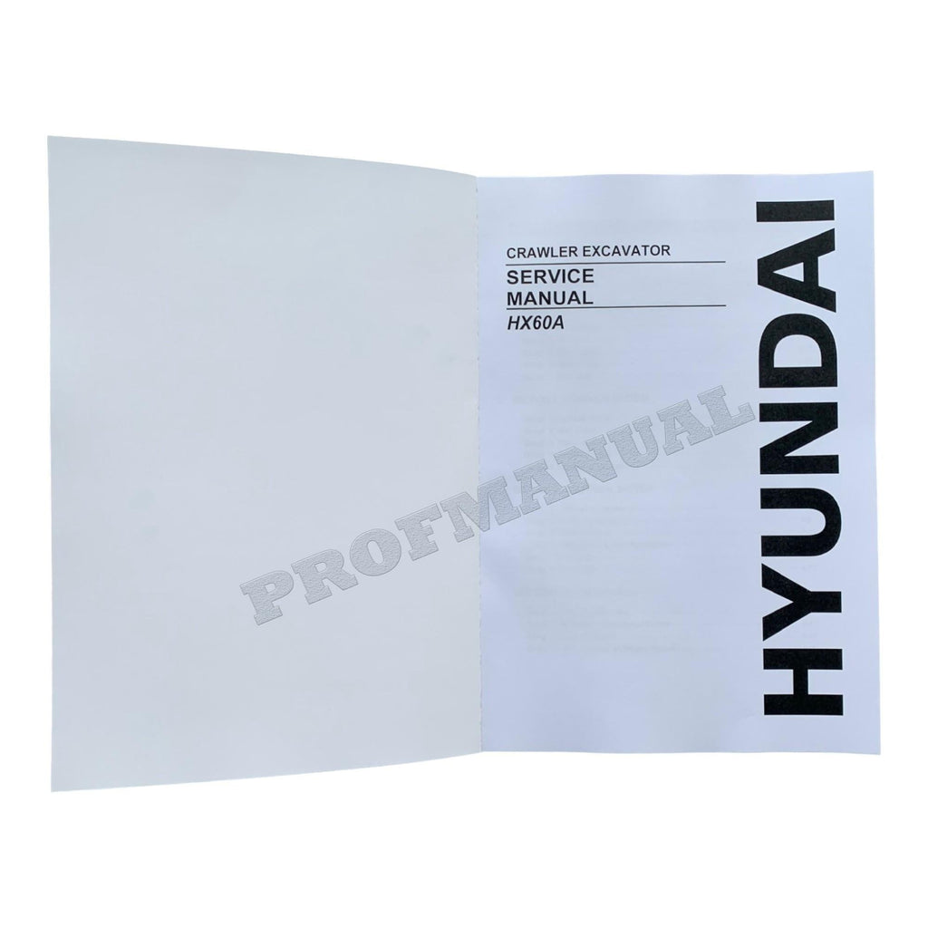 Hyundai HX60A CRAWLER EXCAVATOR Hardcover Repair Service Manual