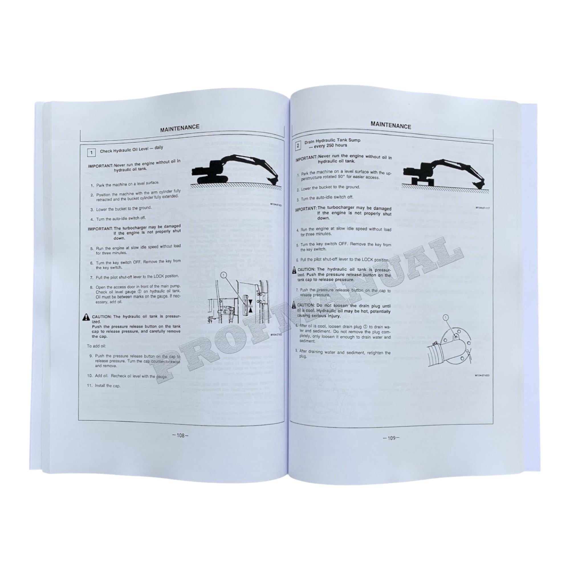 HITACHI EX100-2 EXCAVATOR OPERATORS MANUAL