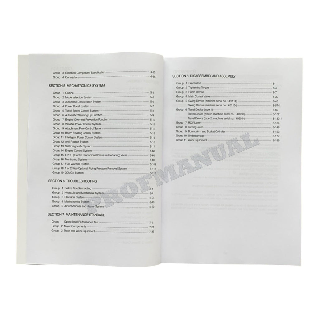 Hyundai HX300A L CRAWLER EXCAVATOR Hardcover Repair Service Manual