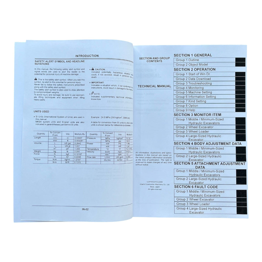 HITACHI WinDr. ZX70-3-ZX350-3 ZX450-3-ZX870-3 Excavator Technical Manual