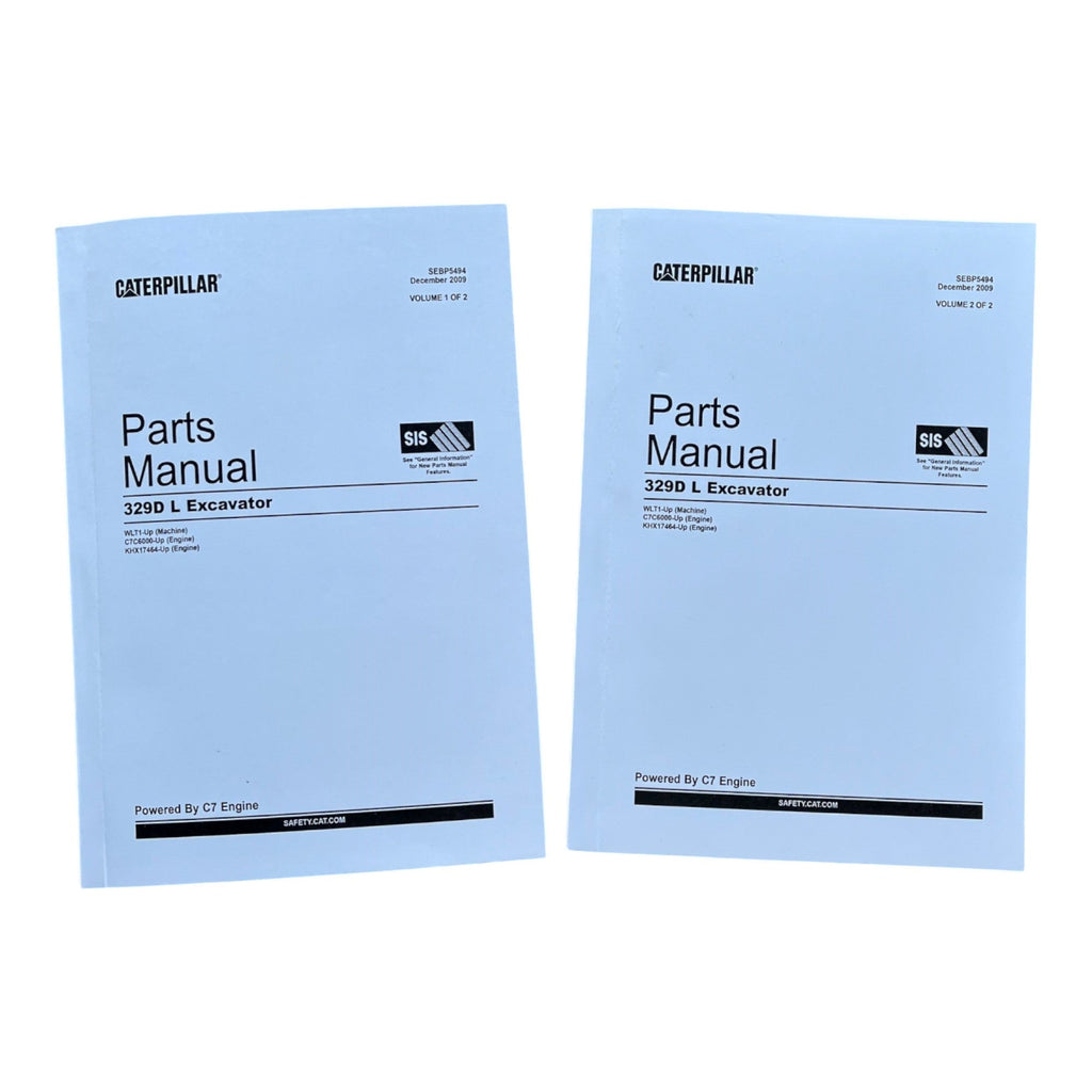 Caterpillar Cat 329D L Excavator Parts Catalog Manual SEBP5494