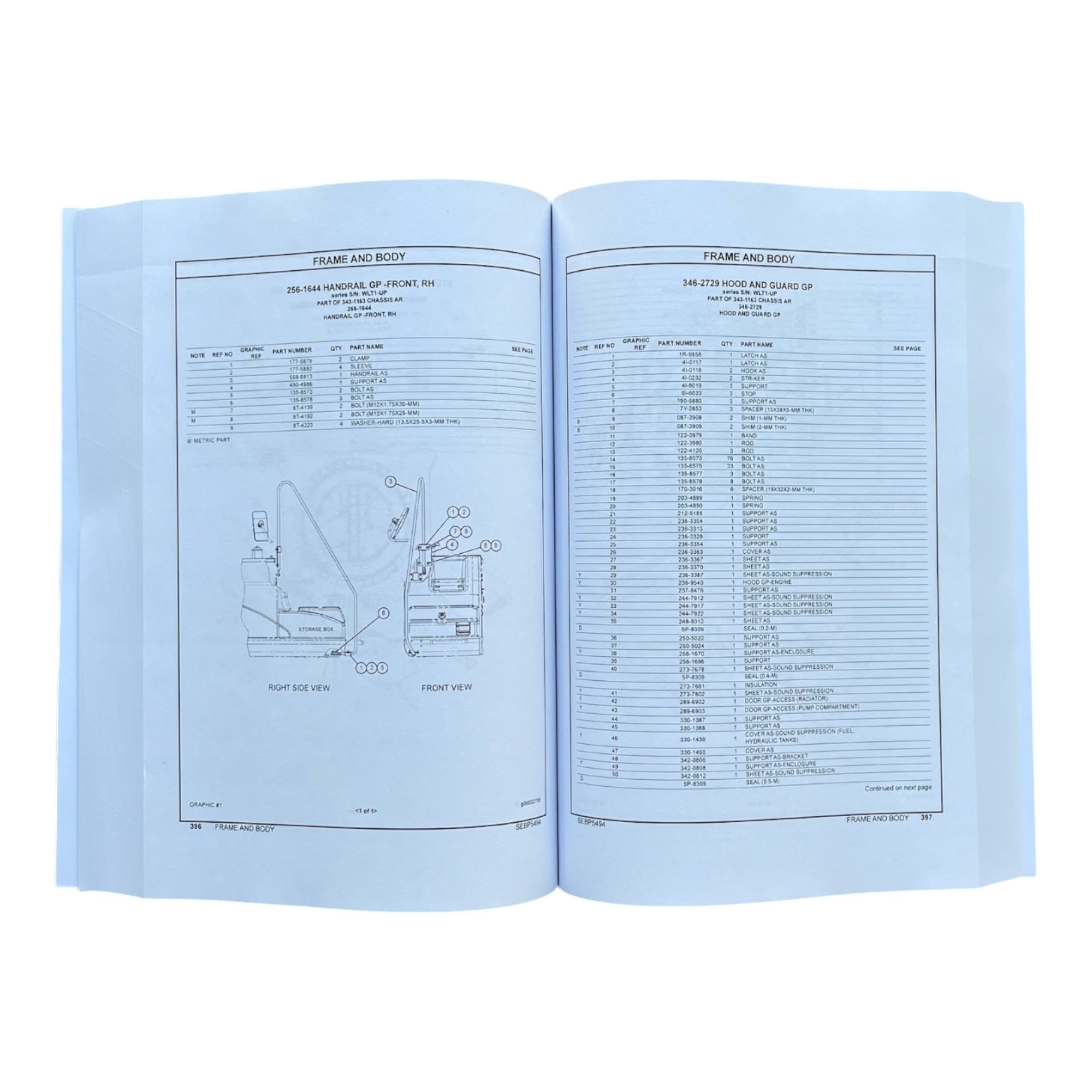 Caterpillar Cat 329D L Excavator Parts Catalog Manual SEBP5494