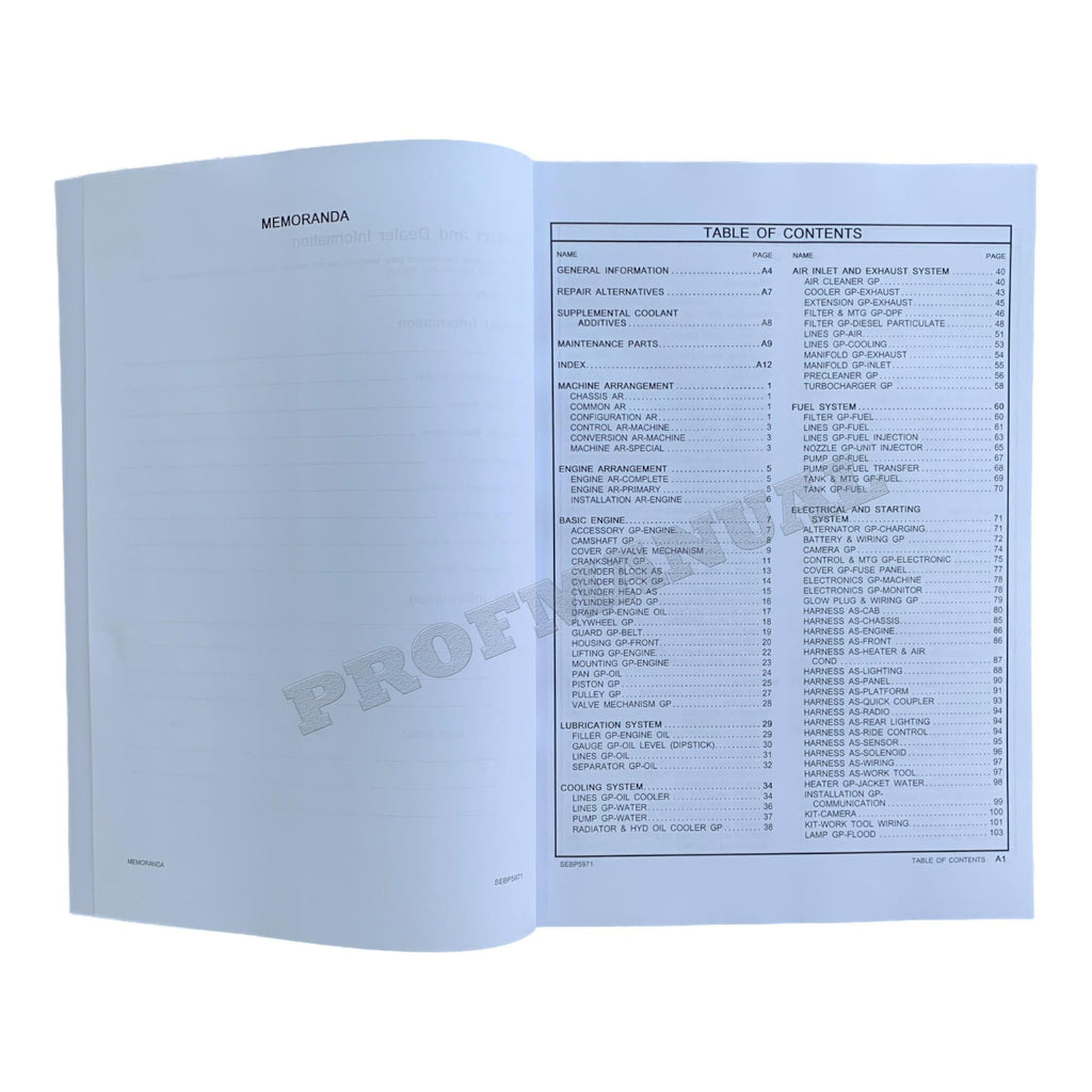 Caterpillar Cat 259D Compact Track Loader Parts Catalog Manual SEBP5971