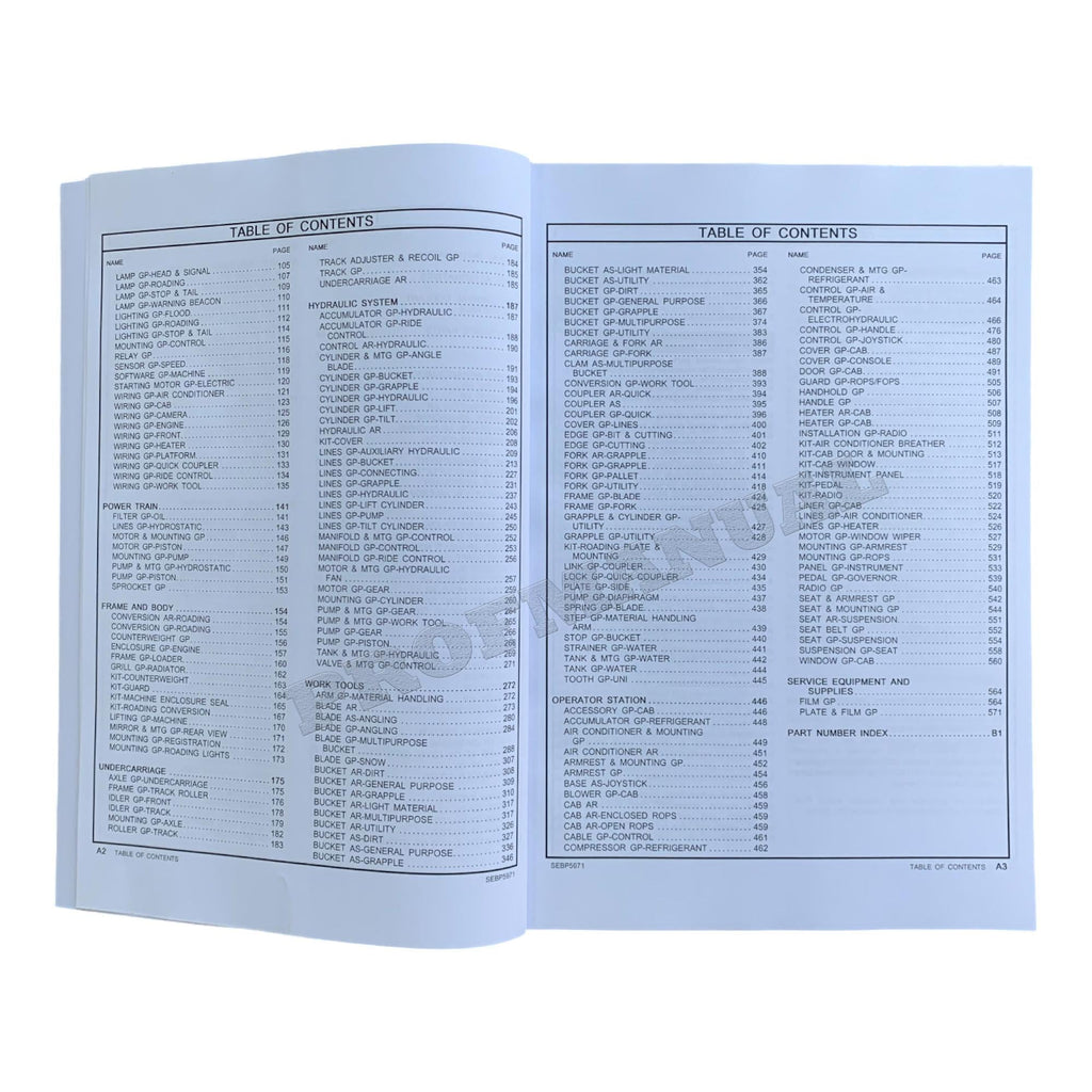 Caterpillar Cat 259D Compact Track Loader Parts Catalog Manual SEBP5971