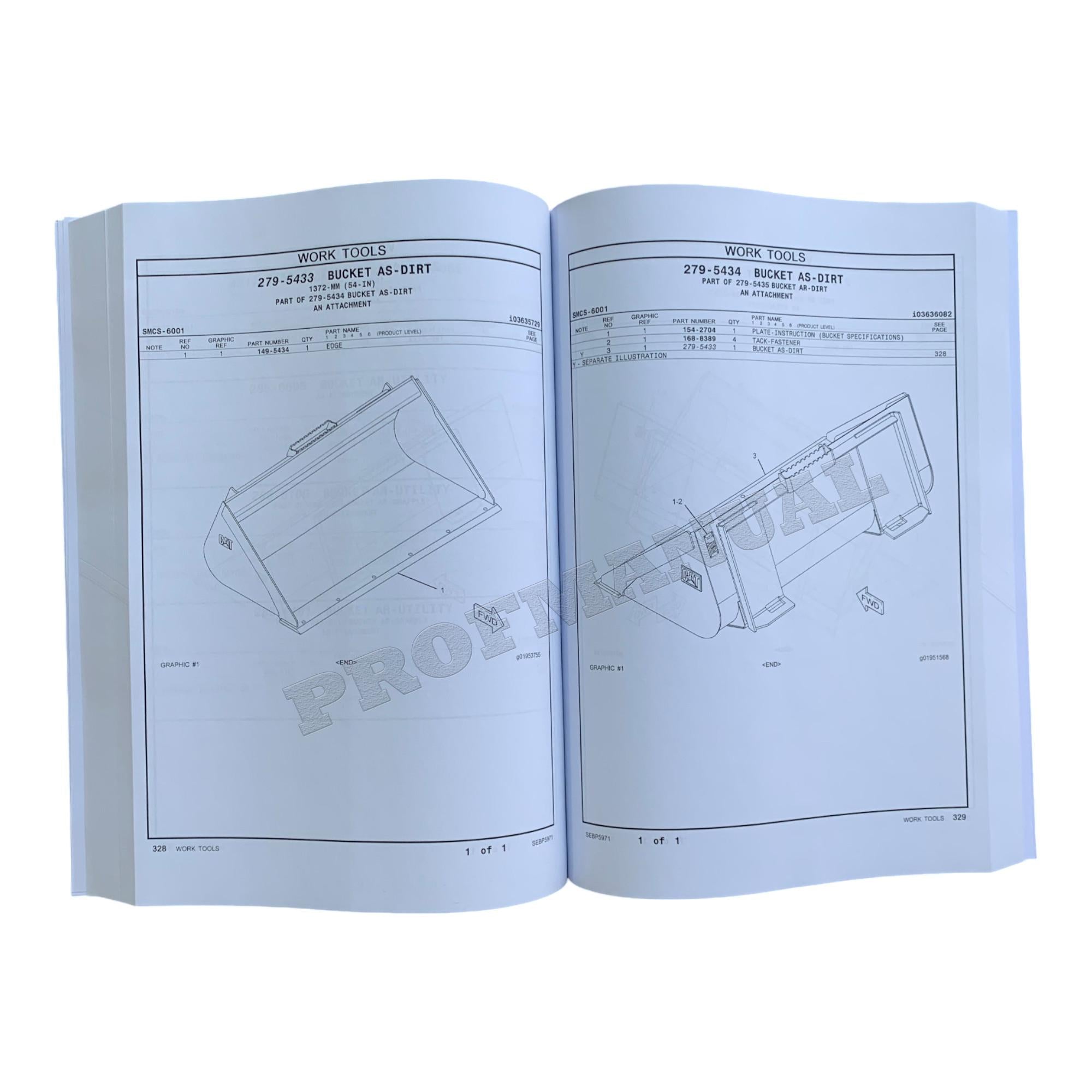 Caterpillar Cat 259D Compact Track Loader Parts Catalog Manual SEBP5971
