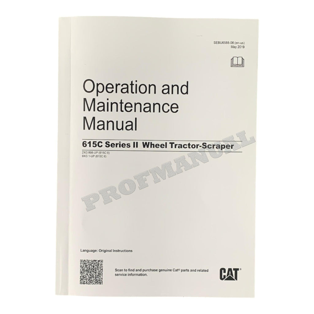 Manual de mantenimiento del operador de mototraílla Caterpillar 615C Serie II