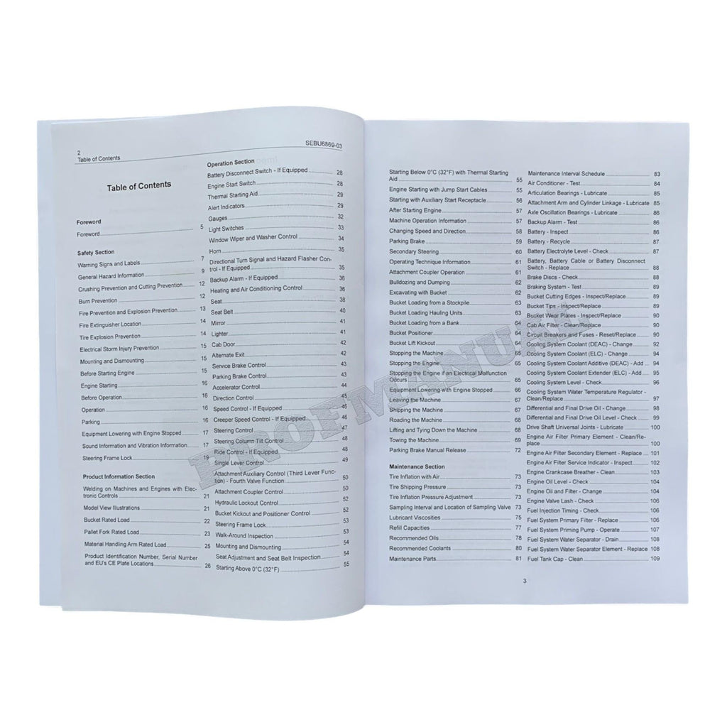 Manual de mantenimiento del operador del portaherramientas integrado IT14G de Caterpillar