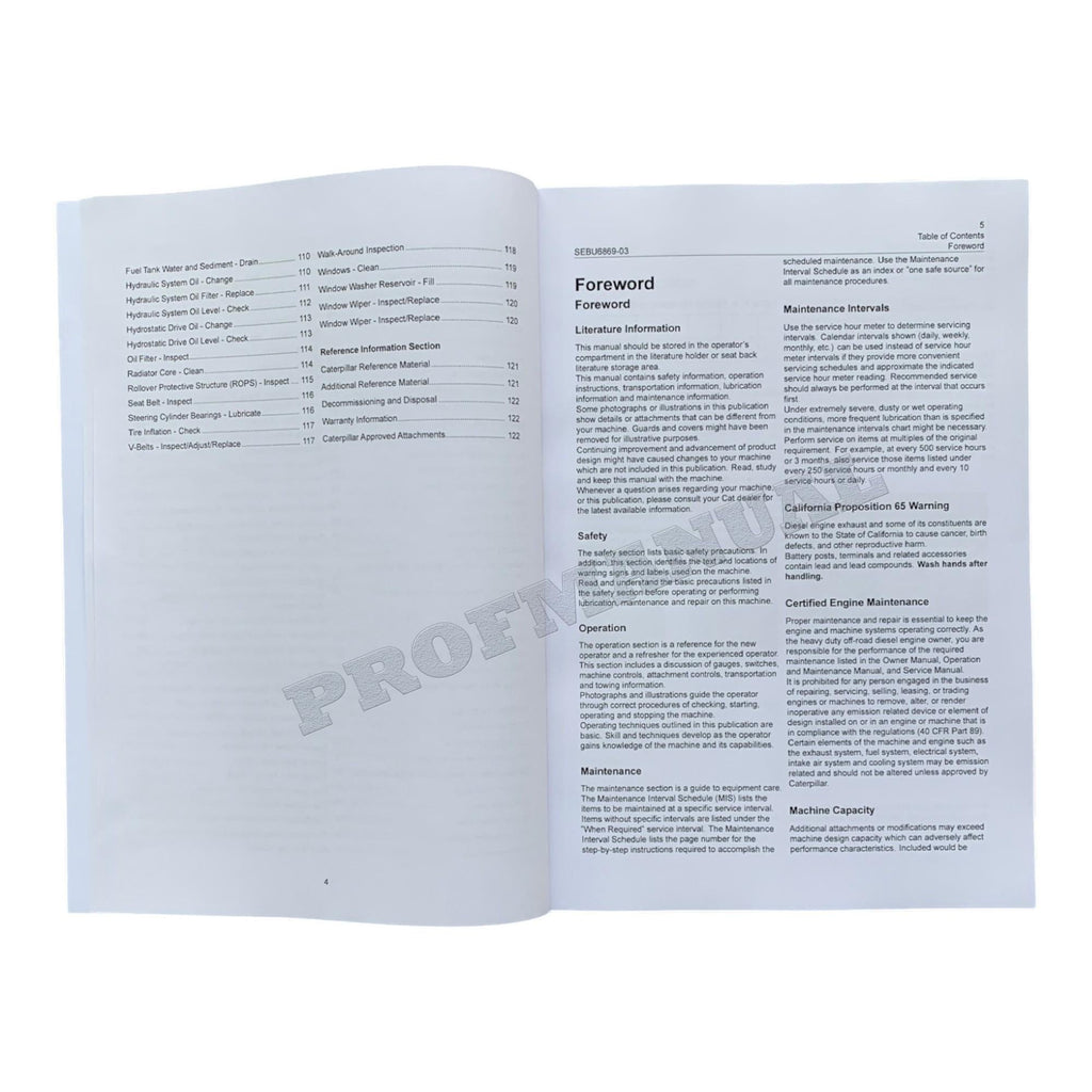 Manual de mantenimiento del operador del portaherramientas integrado IT14G de Caterpillar