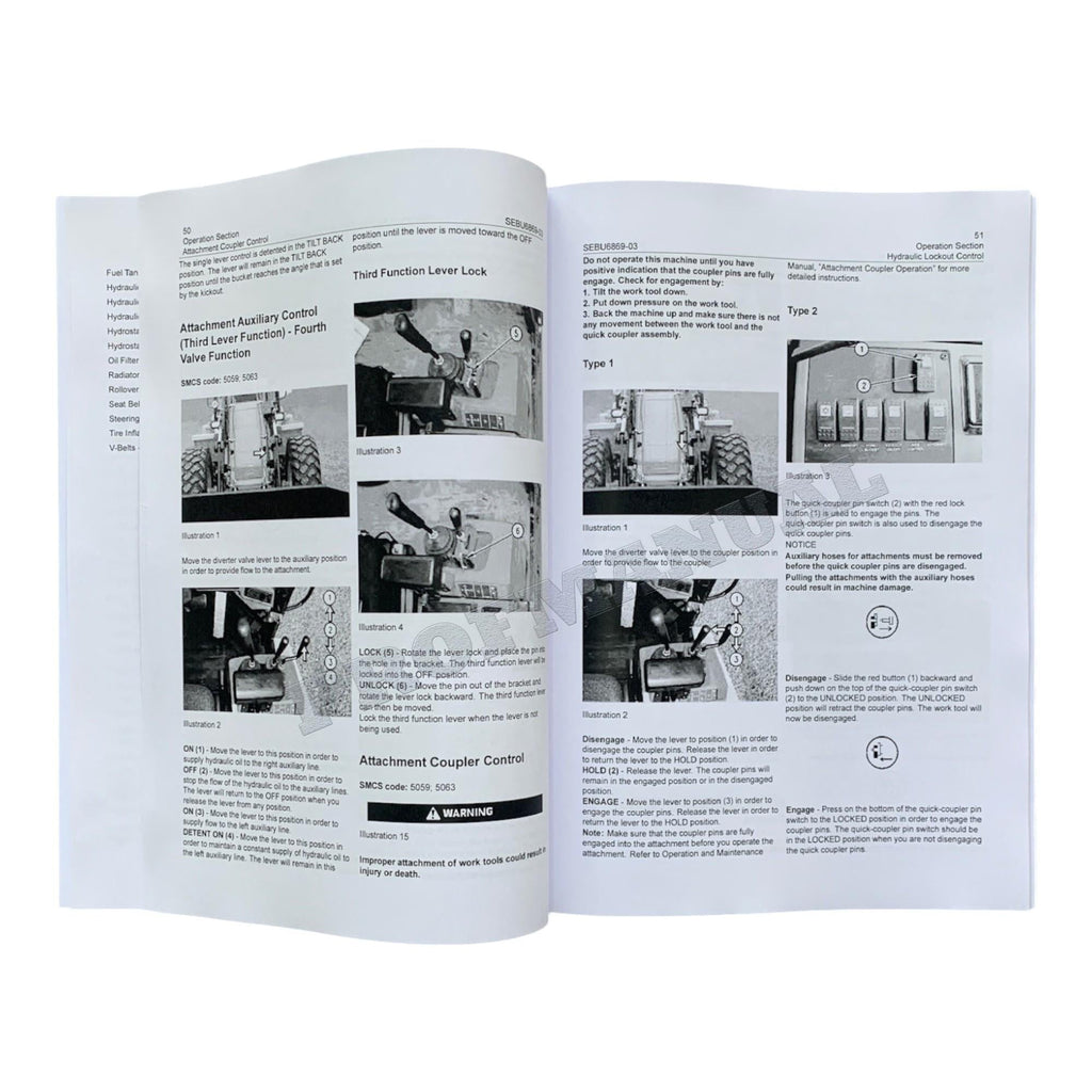 Manual de mantenimiento del operador del portaherramientas integrado IT14G de Caterpillar