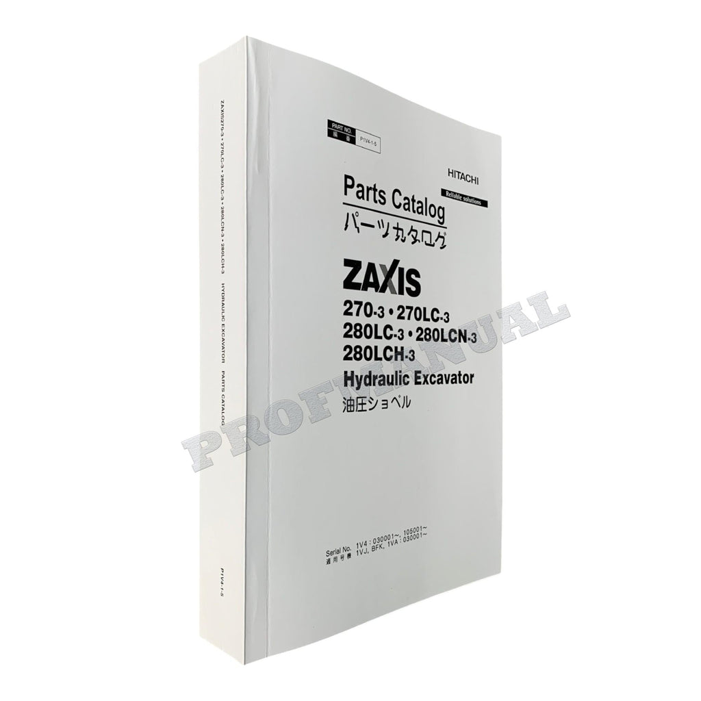 HITACHI ZAXIS ZX280LC-3 ZX280LC-3 Engine Excavator Parts catalog manual