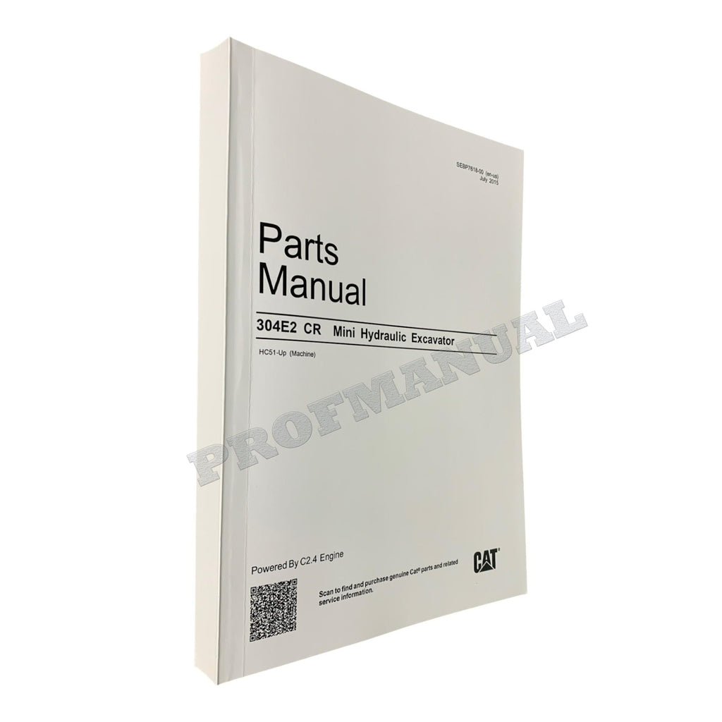 Caterpillar Cat 304E2 CR Mini Hydraulic Excavator Parts Catalog Manual