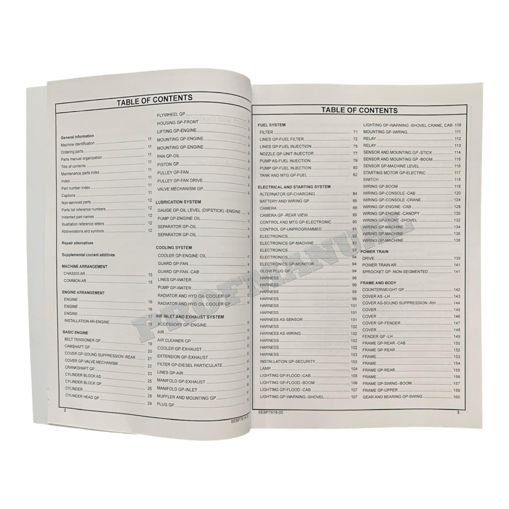 Caterpillar Cat 304E2 CR Mini Hydraulic Excavator Parts Catalog Manual