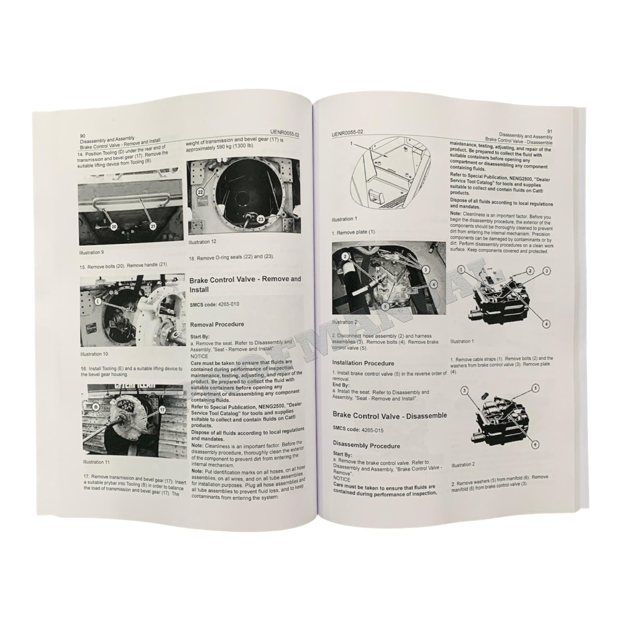 Caterpillar D6N Track Type Tractor Power Train Manual Disassembly Assem UENR0055