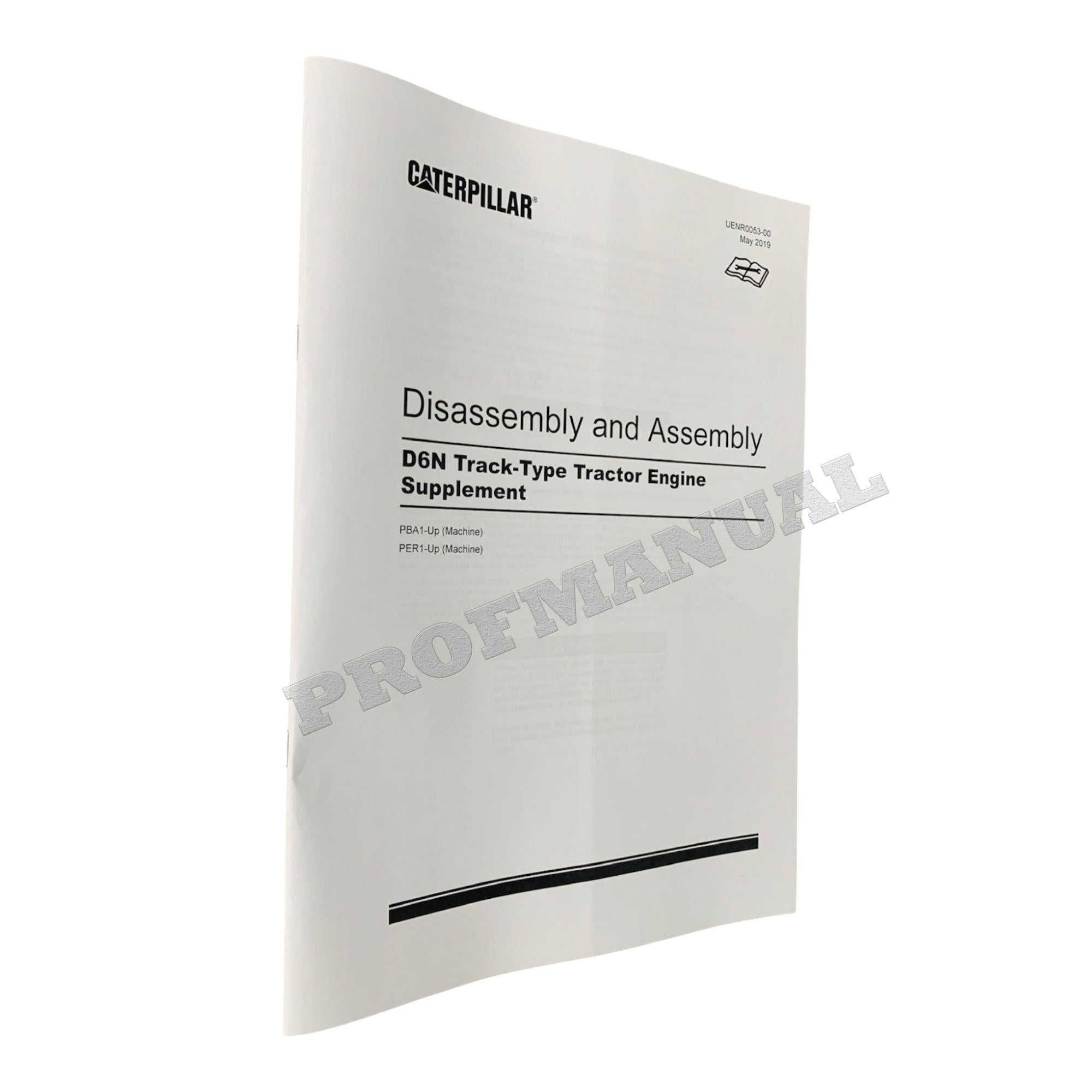 Caterpillar D6N Track Tractor Engine Suppl Manual Disassembly Assembly UENR0053