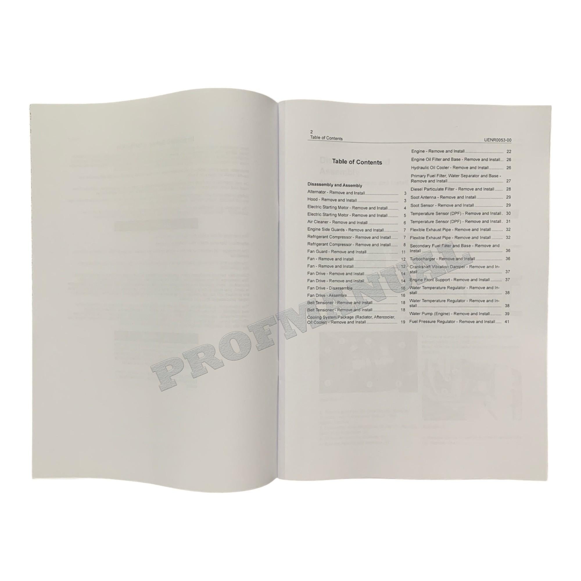 Caterpillar D6N Track Tractor Engine Suppl Manual Disassembly Assembly UENR0053