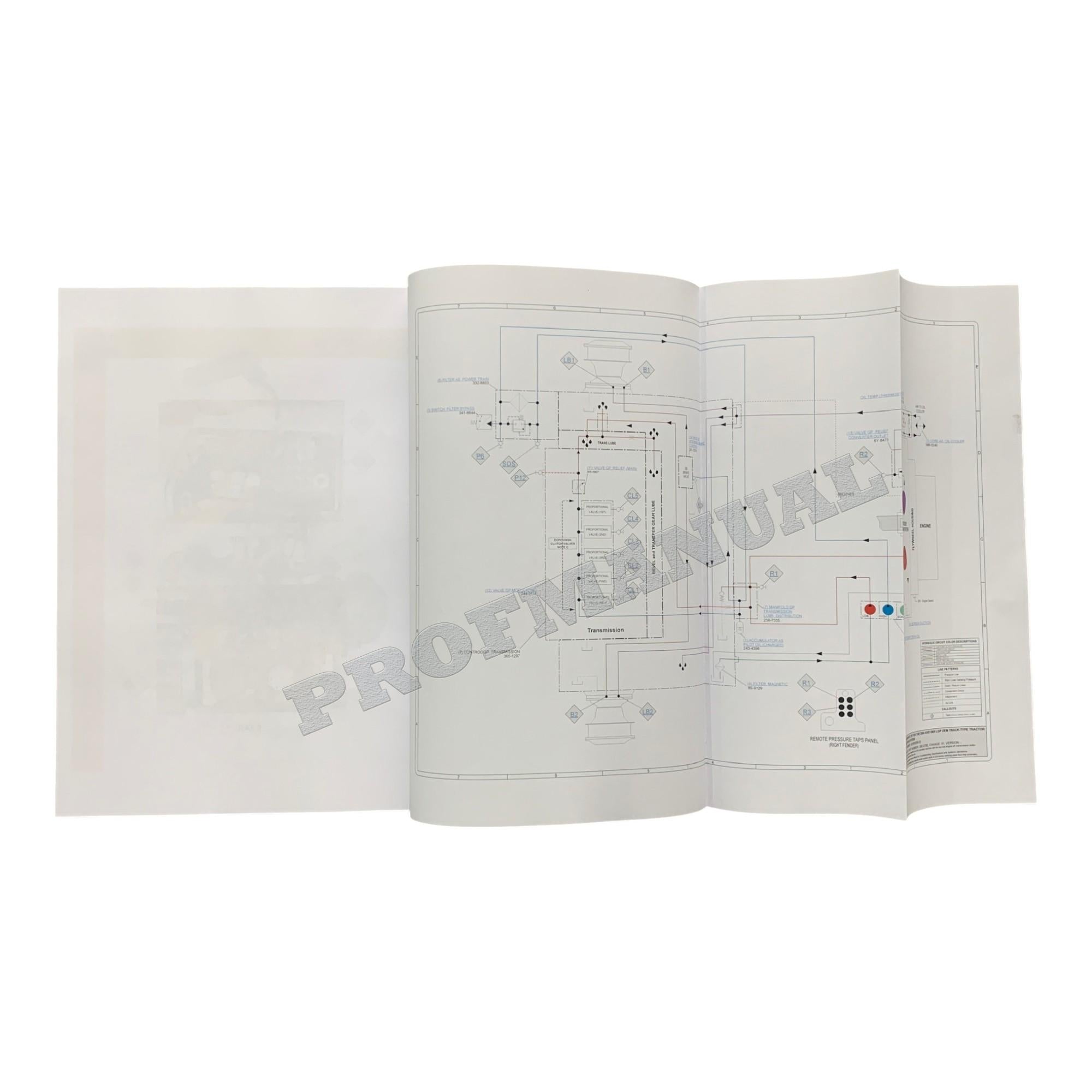 Caterpillar D6N D6N LGP OEM Tractor Power Train System Schematic Service Manual