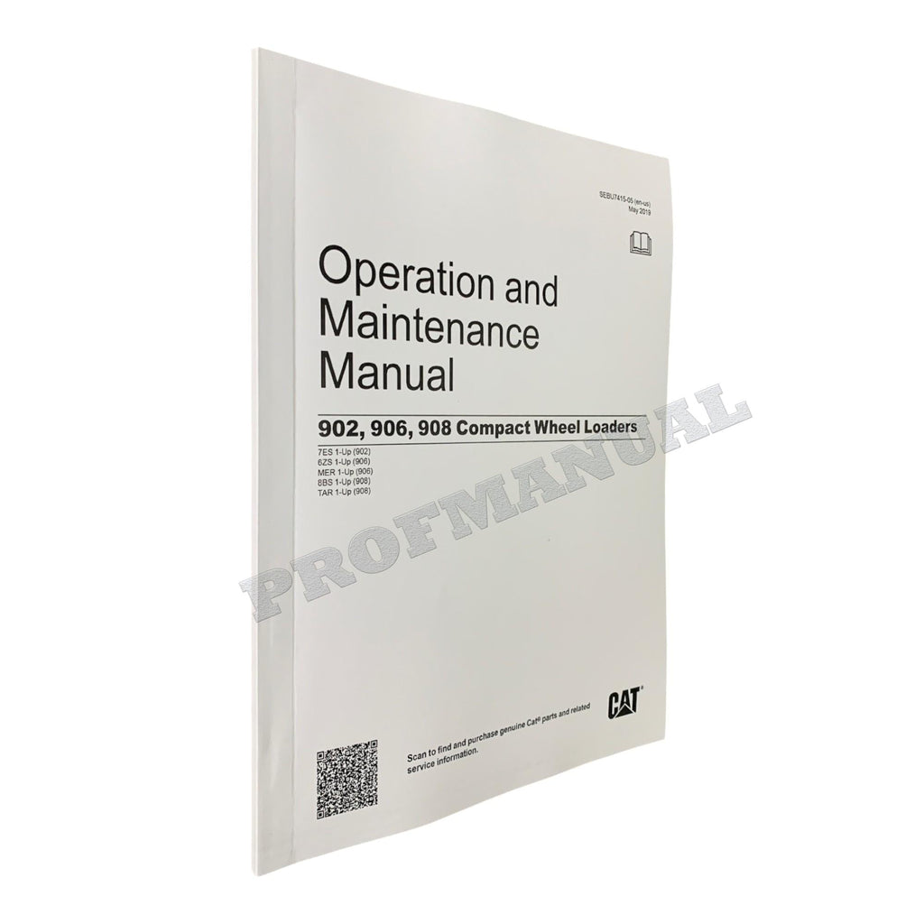 Manual de mantenimiento del operador de cargadoras de ruedas compactas Caterpillar 902 906 908