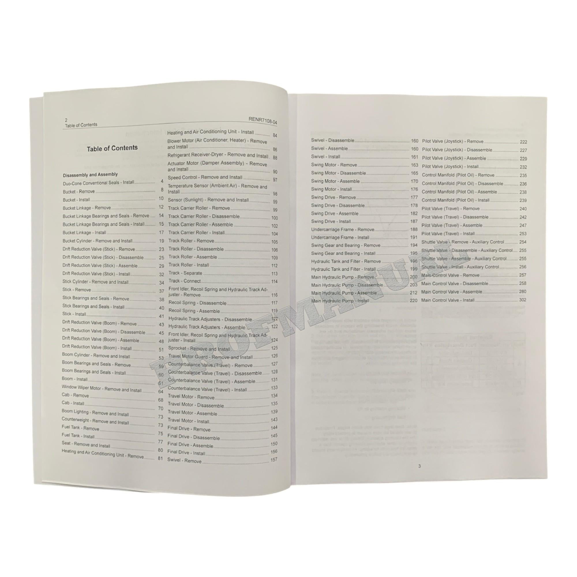 Caterpillar Cat 321C LCR Excavator Machine SYSTEM Disassembly Assembly Manual