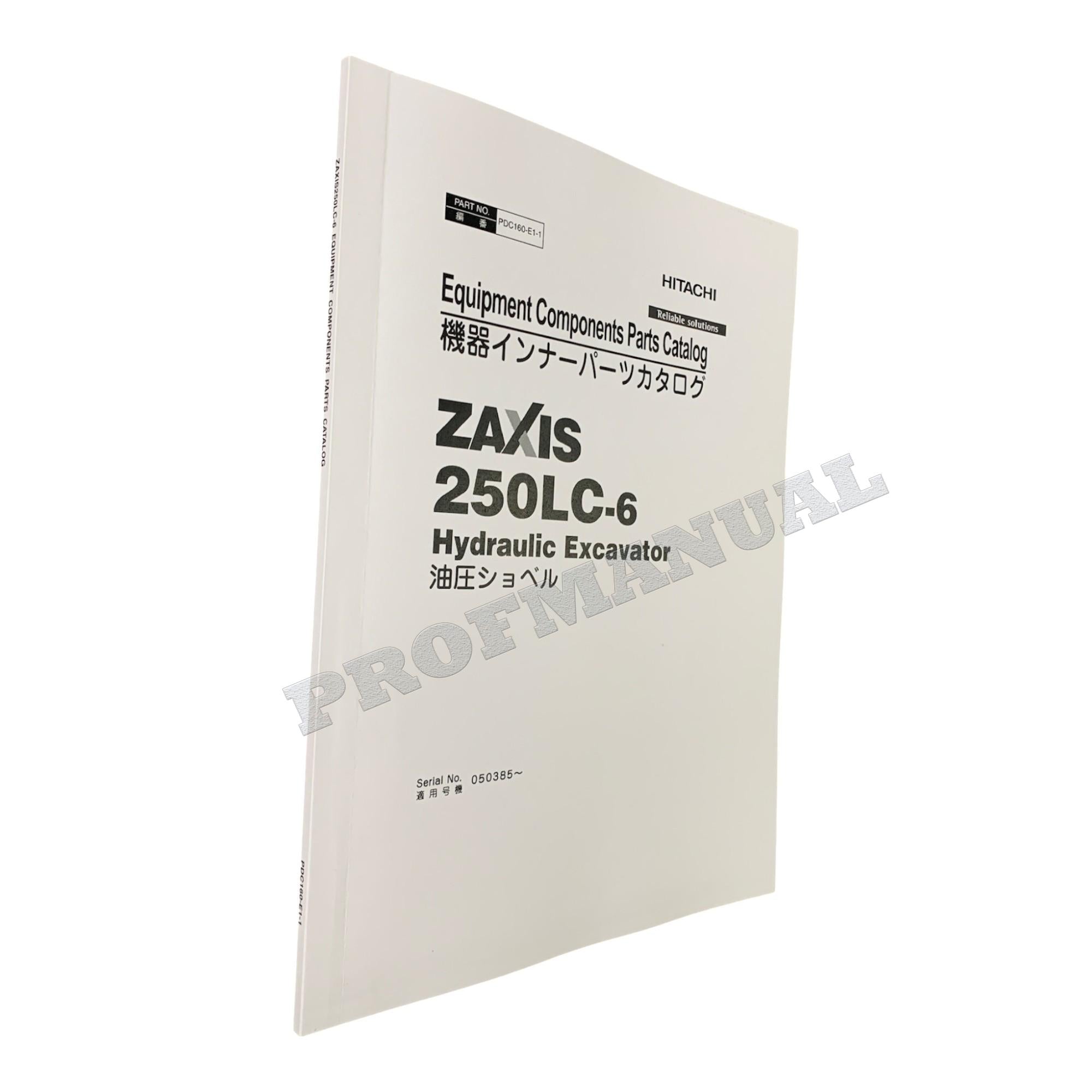 HITACHI ZAXIS ZX250LC-6 Component Excavator Parts catalog manual