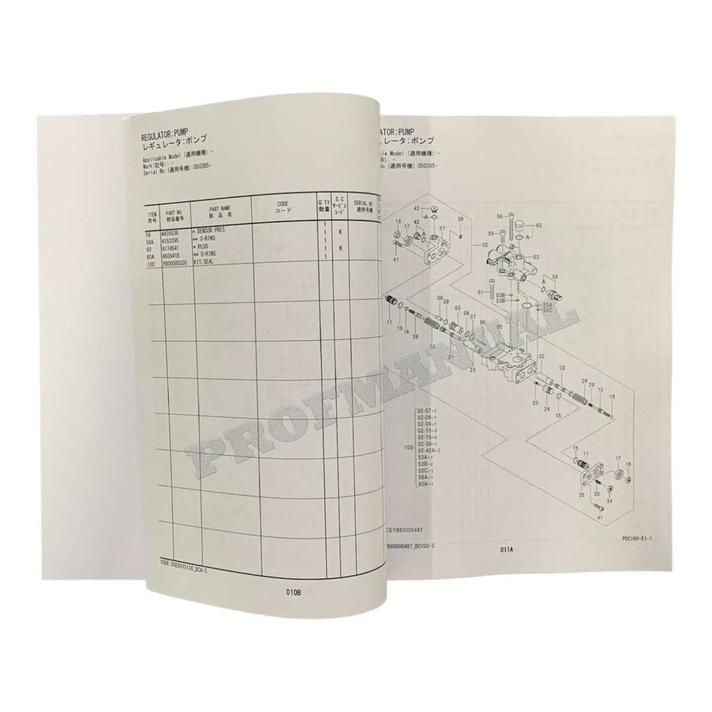 HITACHI ZAXIS ZX250LC-6 Component Excavator Parts catalog manual